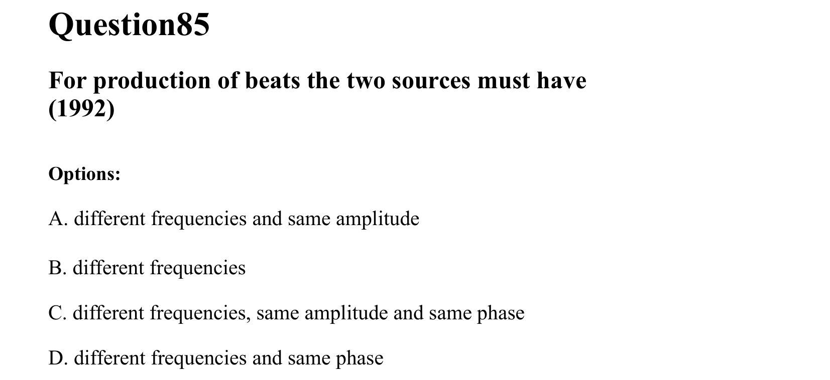 Waves question 85