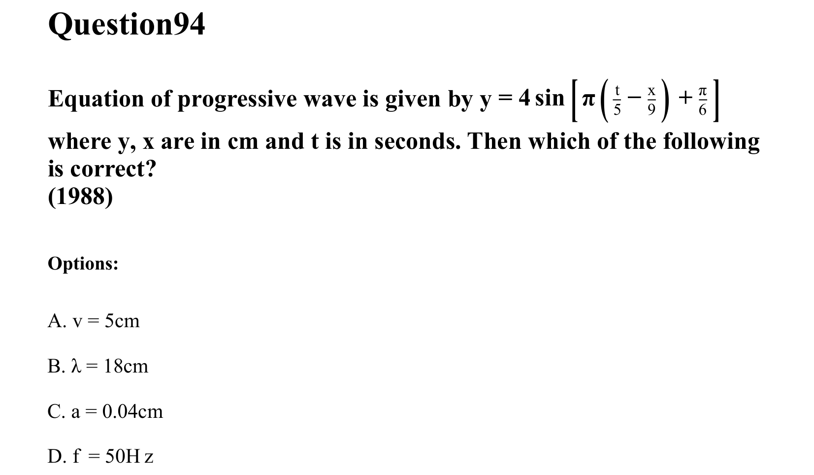 Waves question 94
