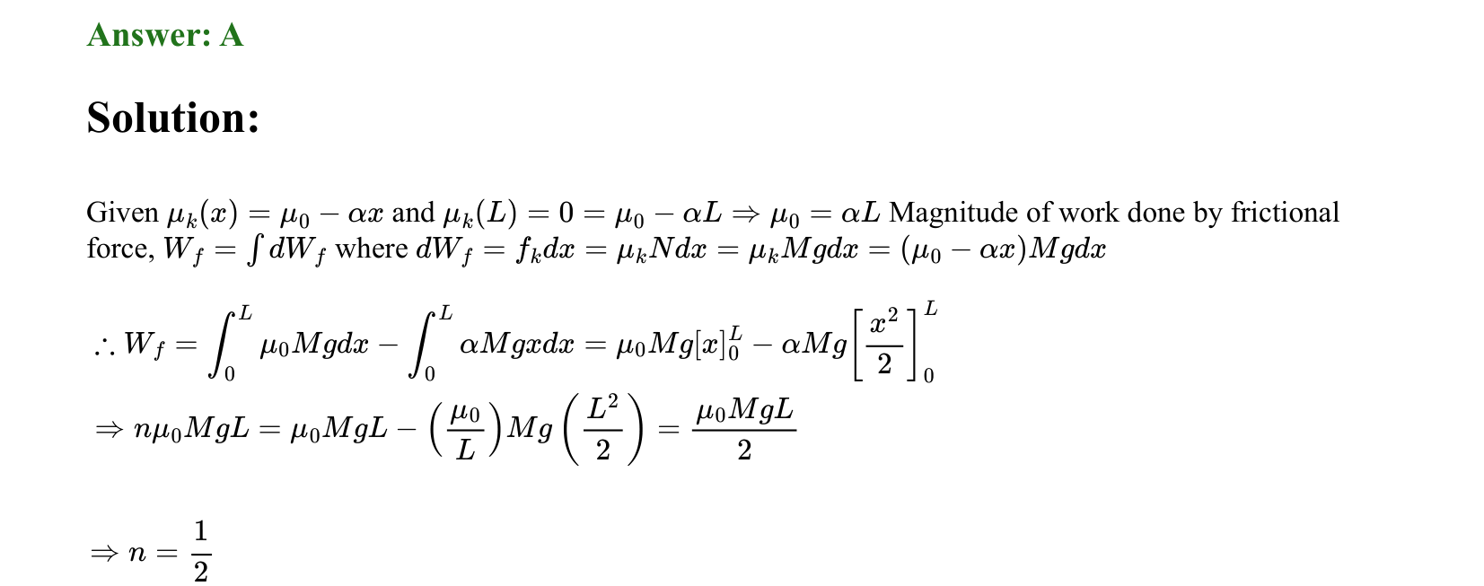 Work Energy and Power solution 2