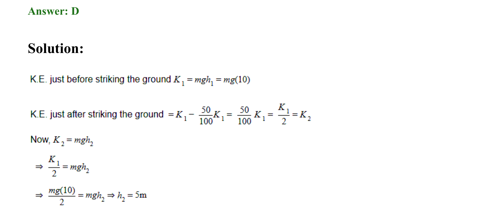 Work Energy and Power solution 6