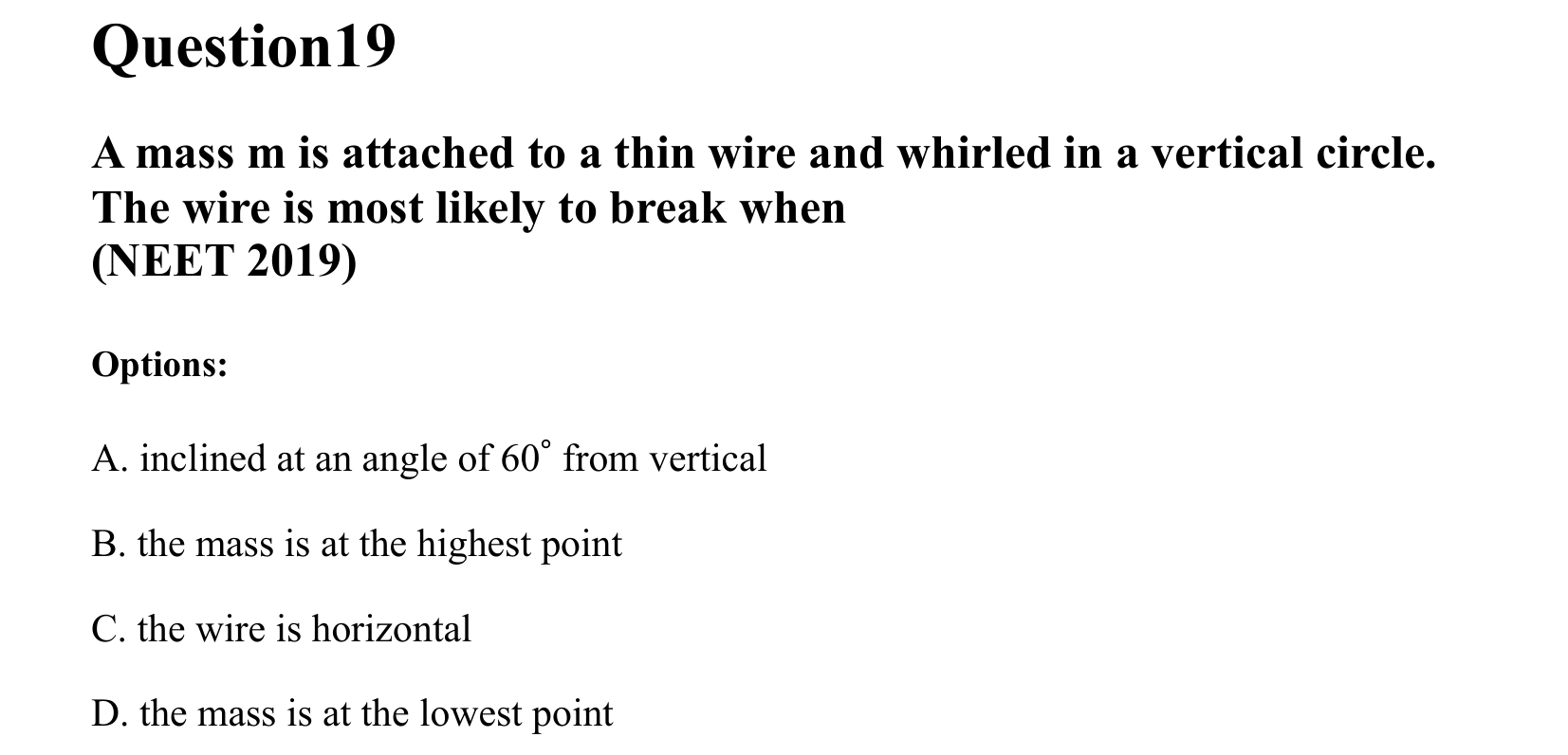Work Energy and Power question 19