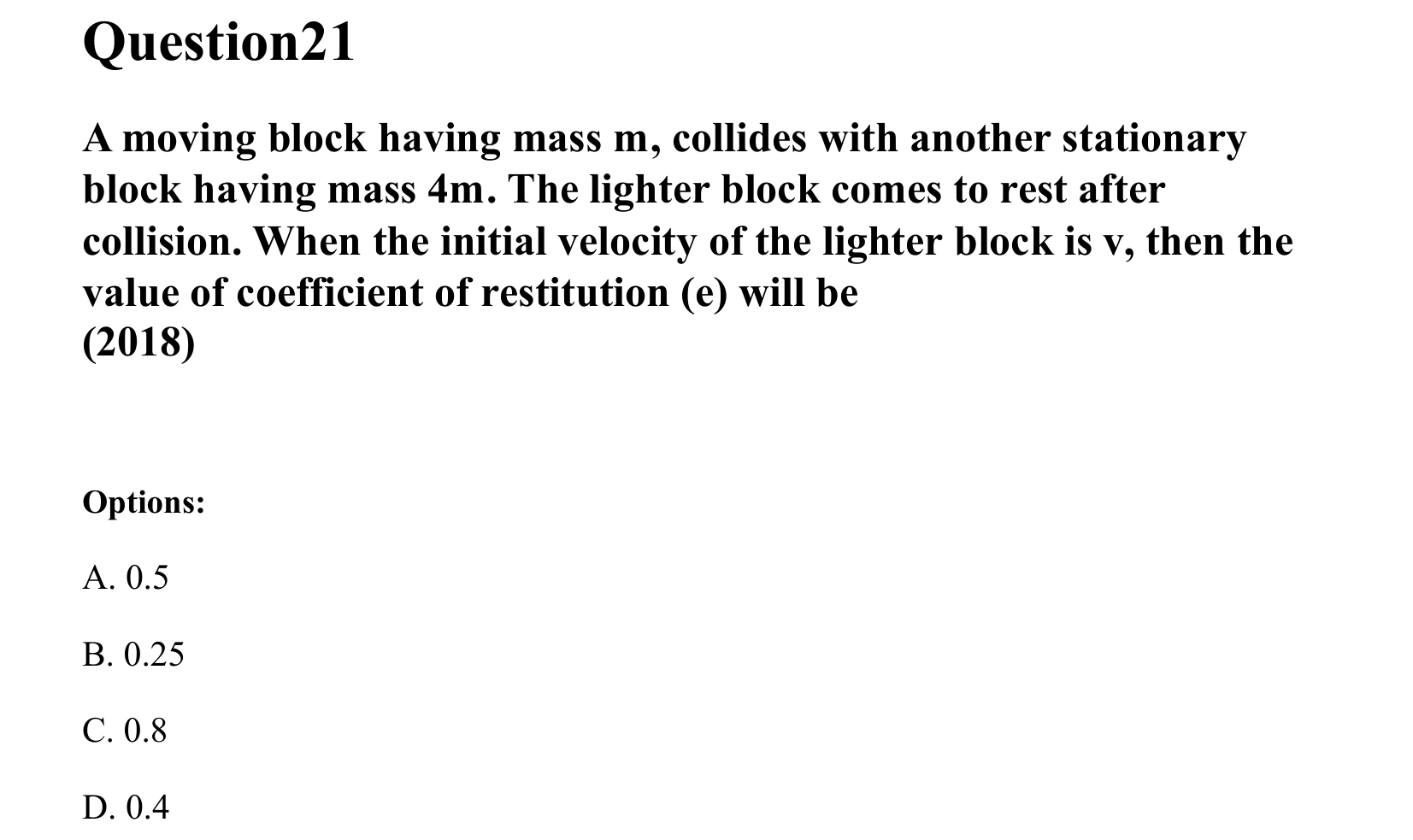 Work Energy and Power question 21