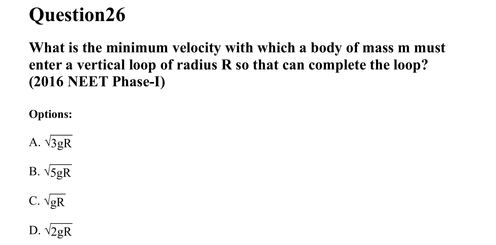 Work Energy and Power question 26