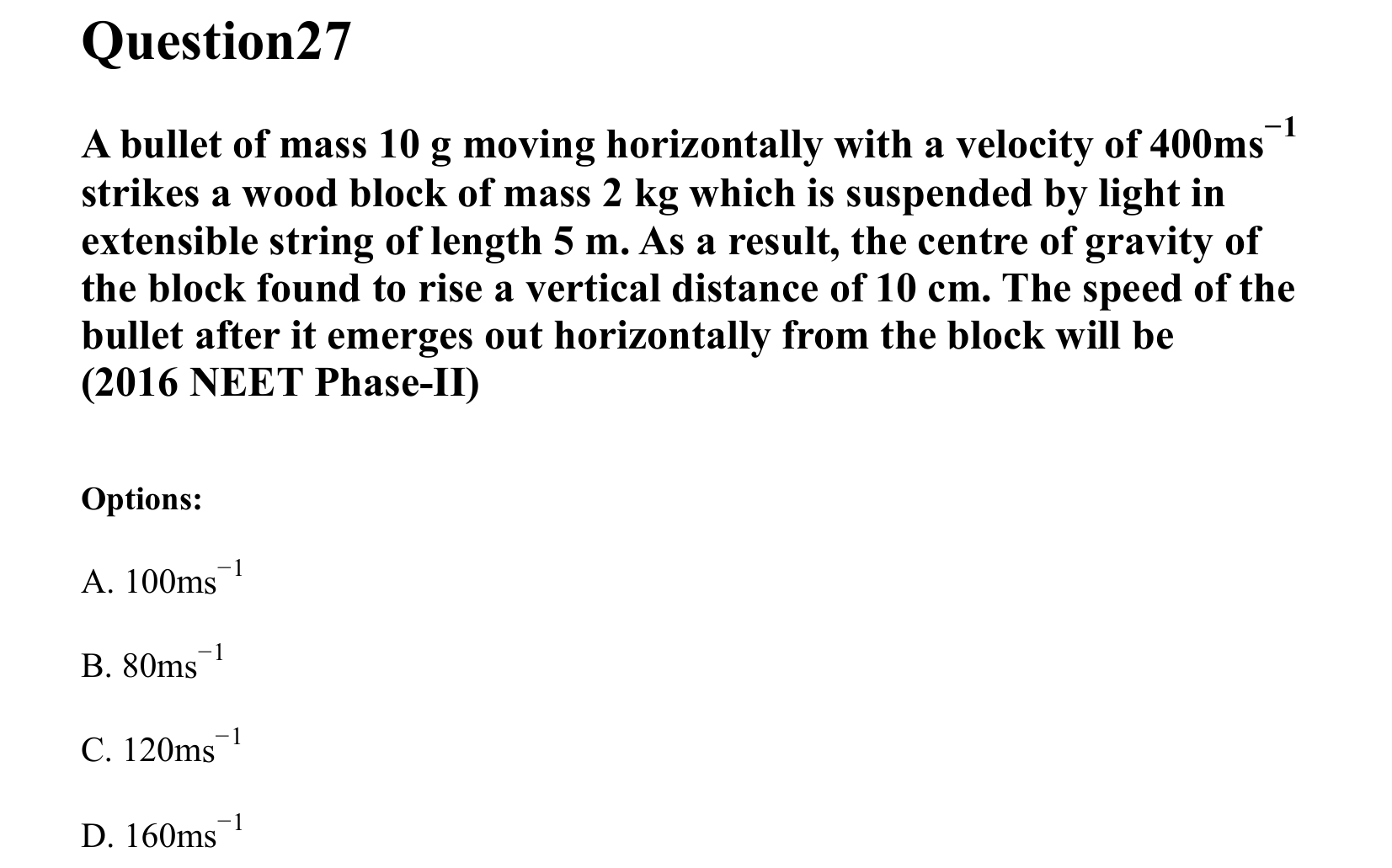 Work Energy and Power question 27