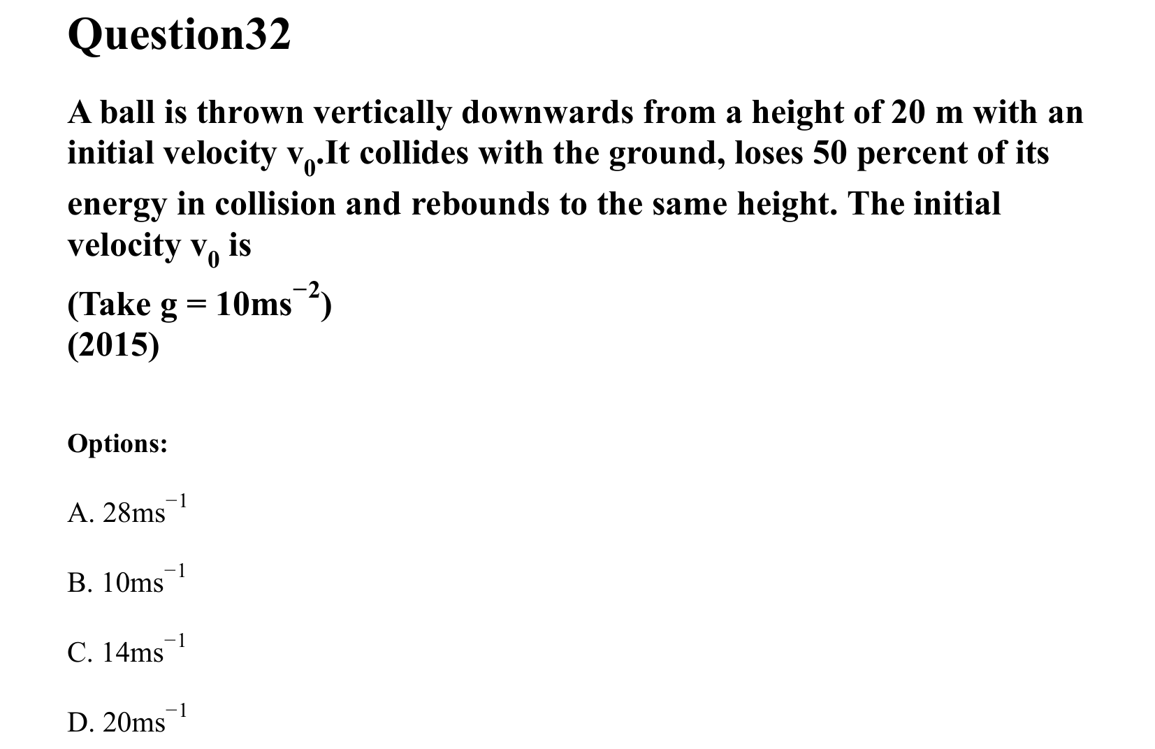 Work Energy and Power question 32