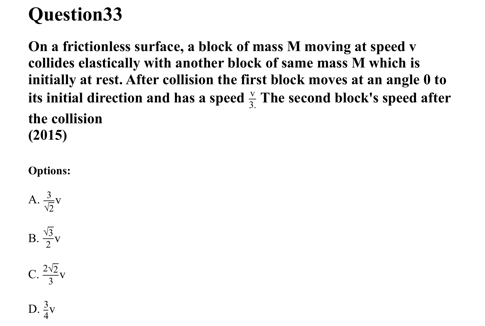 Work Energy and Power question 33