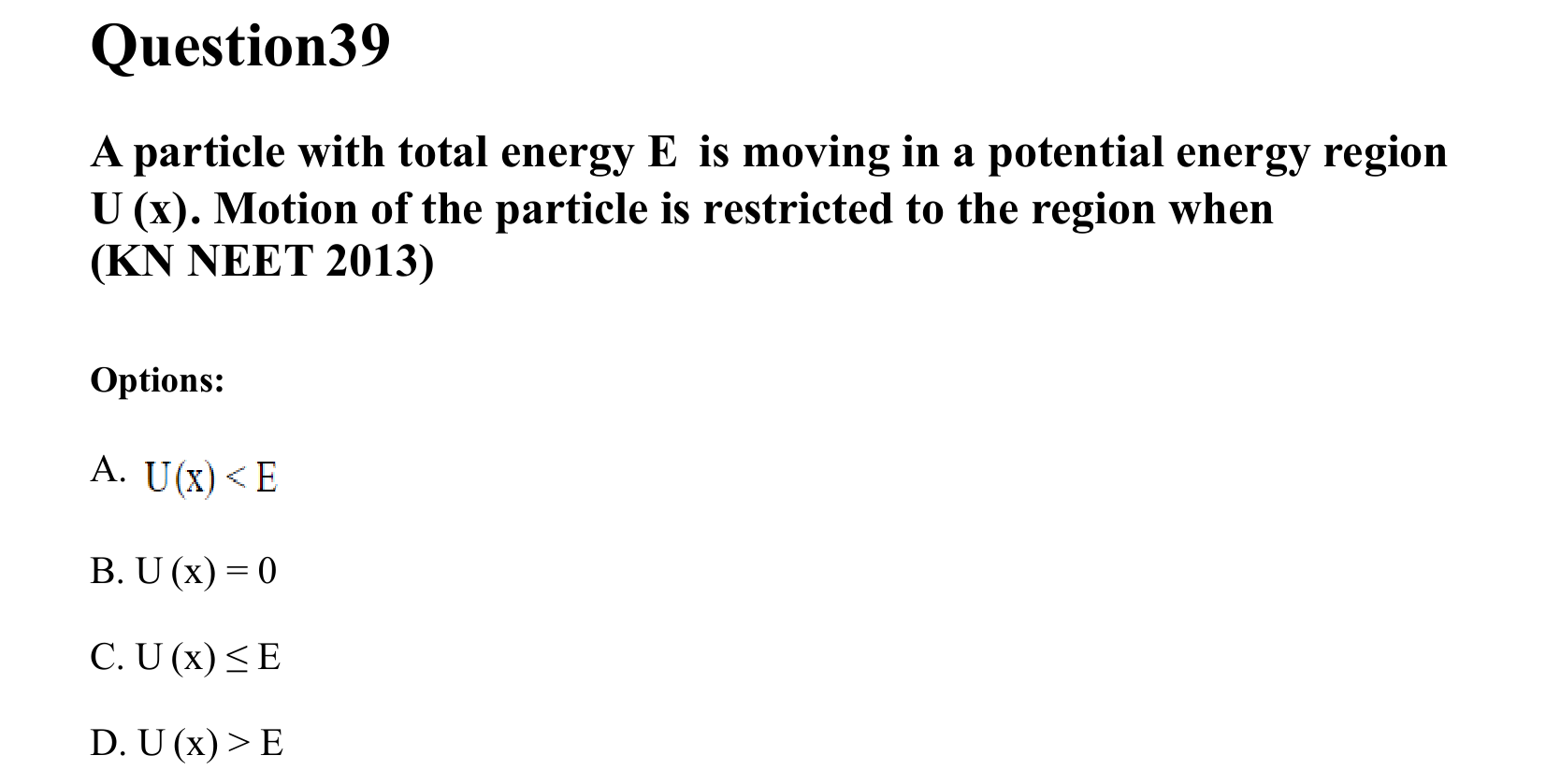 Work Energy and Power question 39
