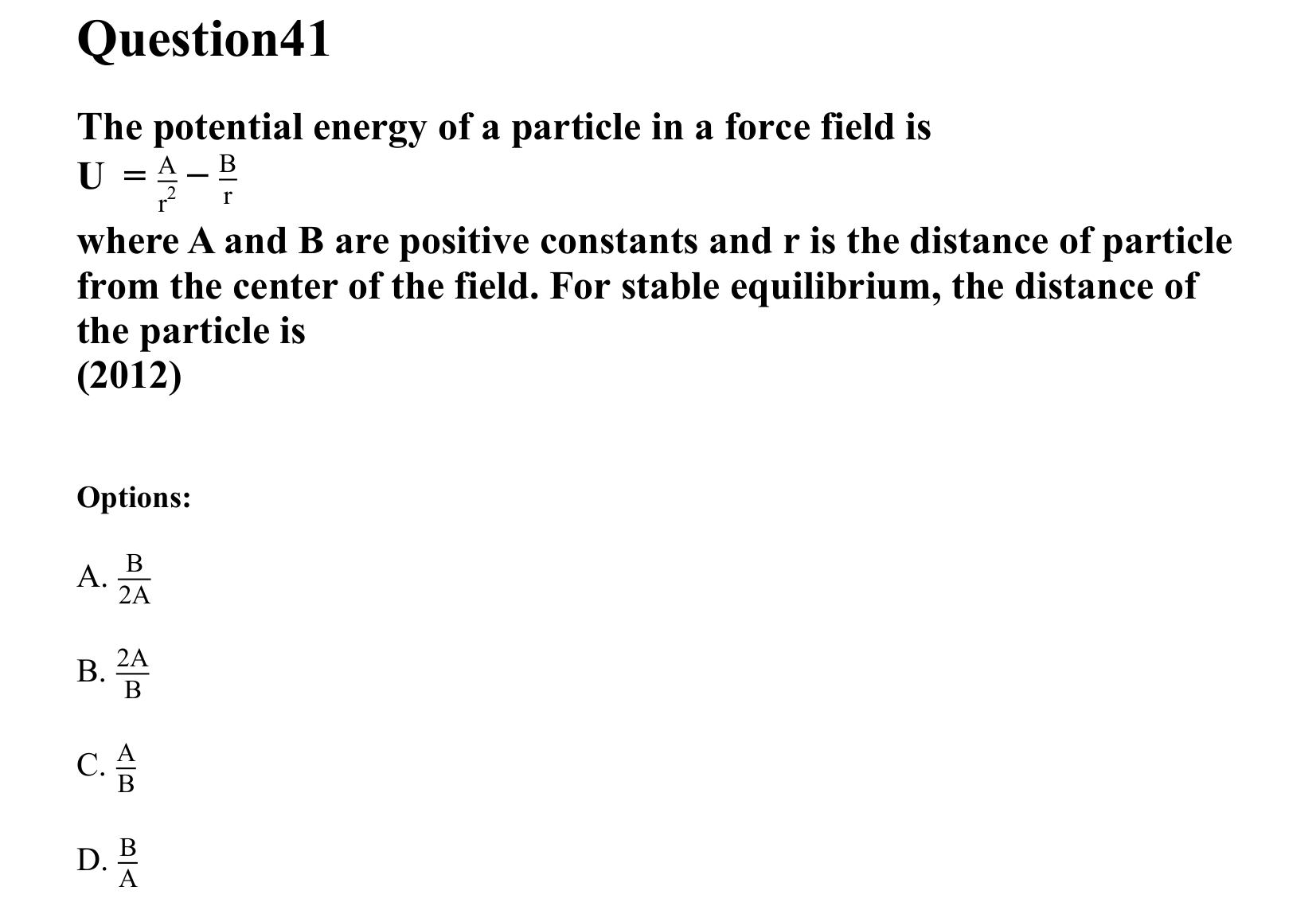 Work Energy and Power question 41