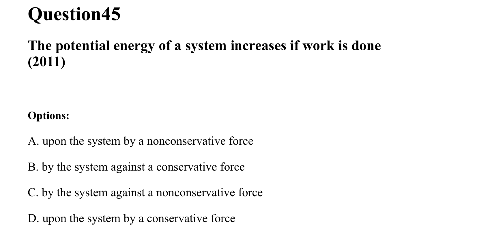 Work Energy and Power question 45