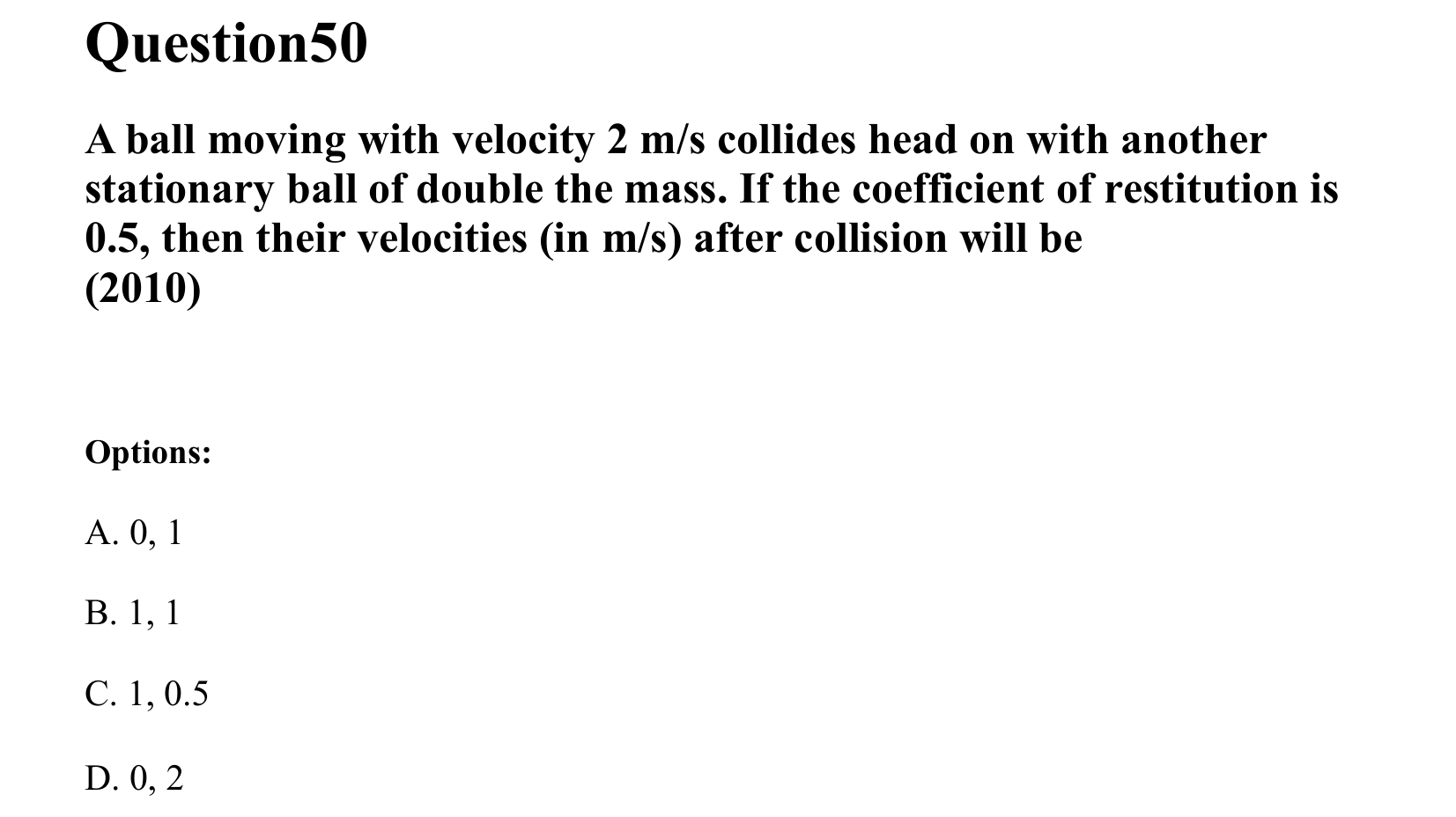 Work Energy and Power question 50