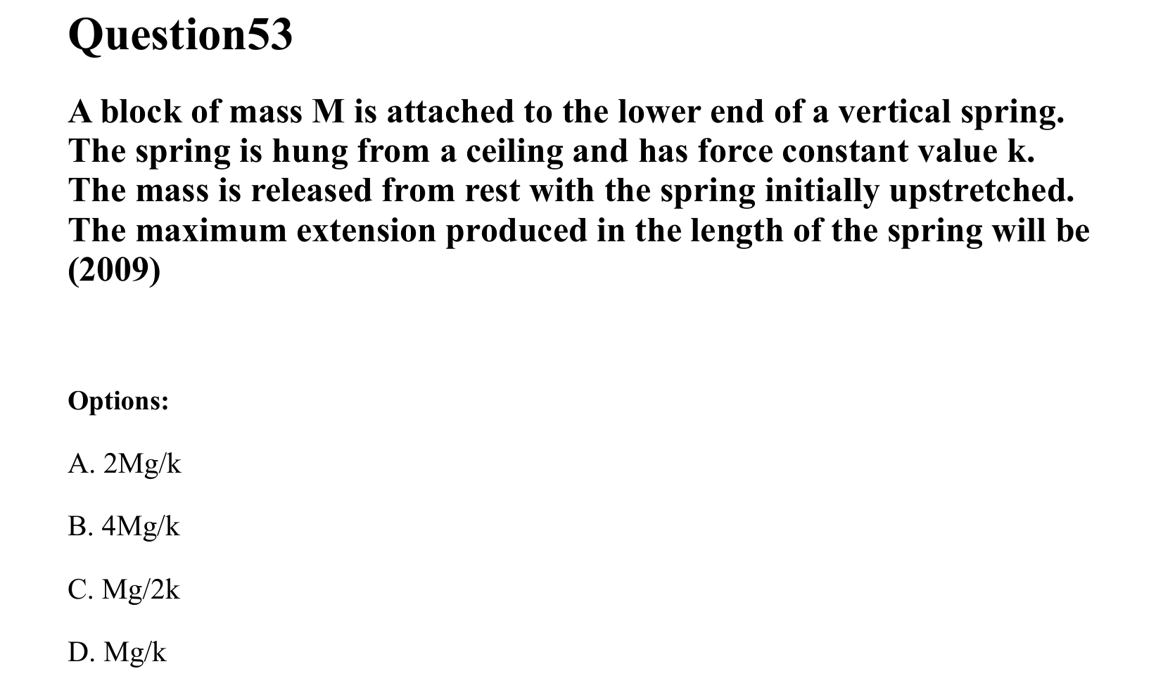 Work Energy and Power question 53