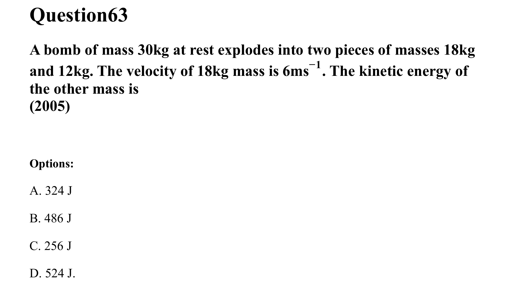 Work Energy and Power question 63