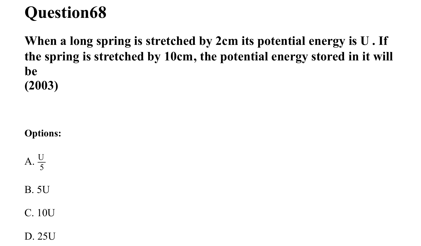Work Energy and Power question 68