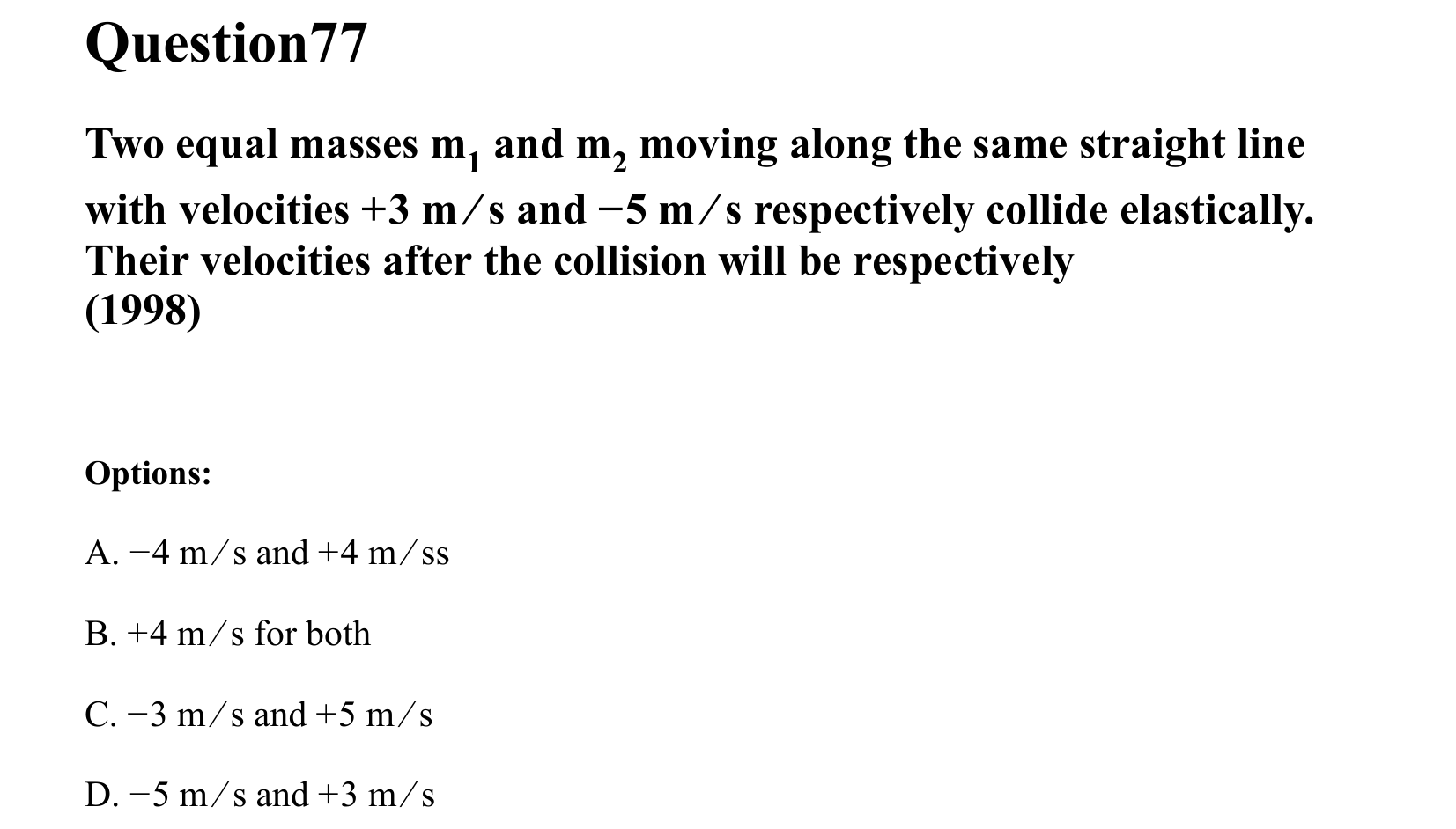Work Energy and Power question 77