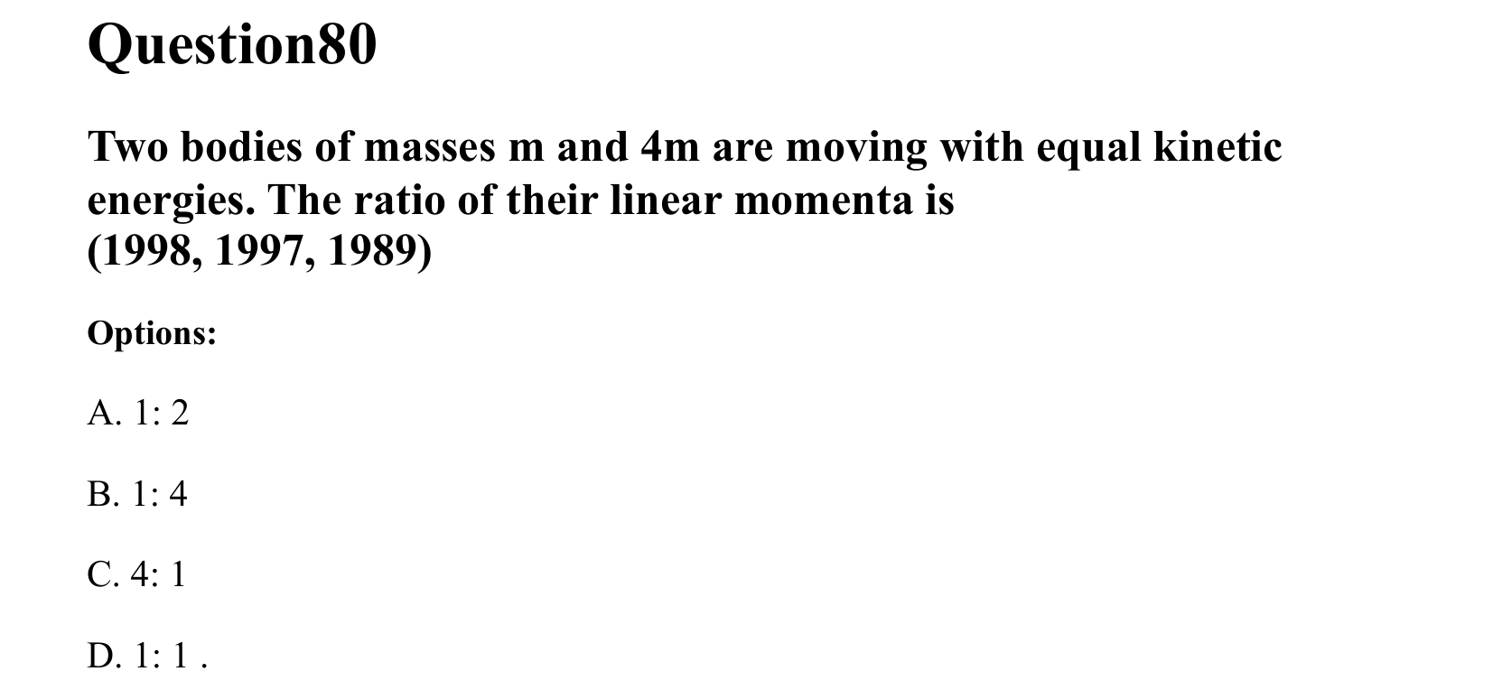 Work Energy and Power question 80