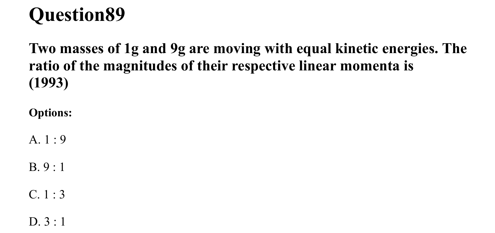 Work Energy and Power question 89