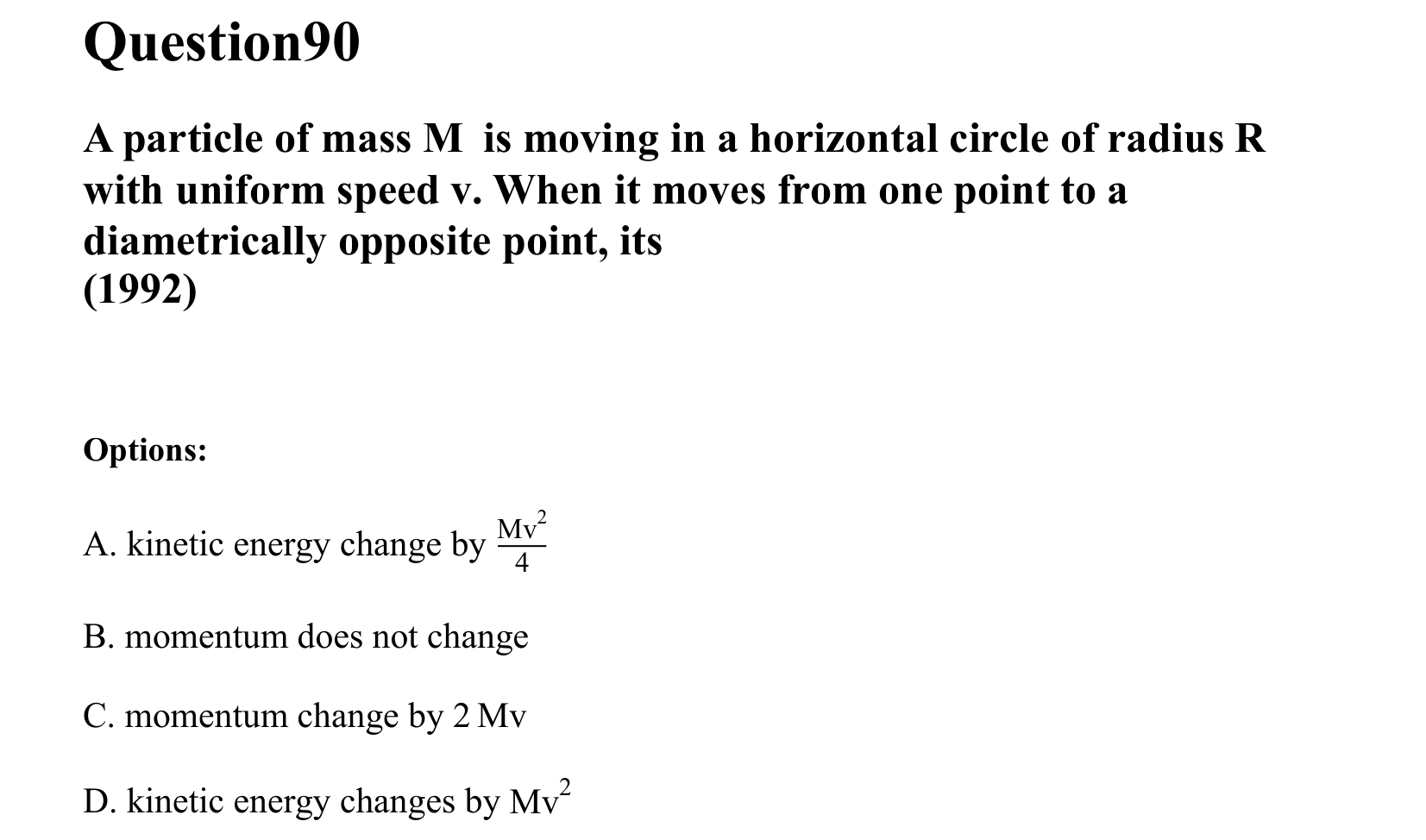 Work Energy and Power question 90