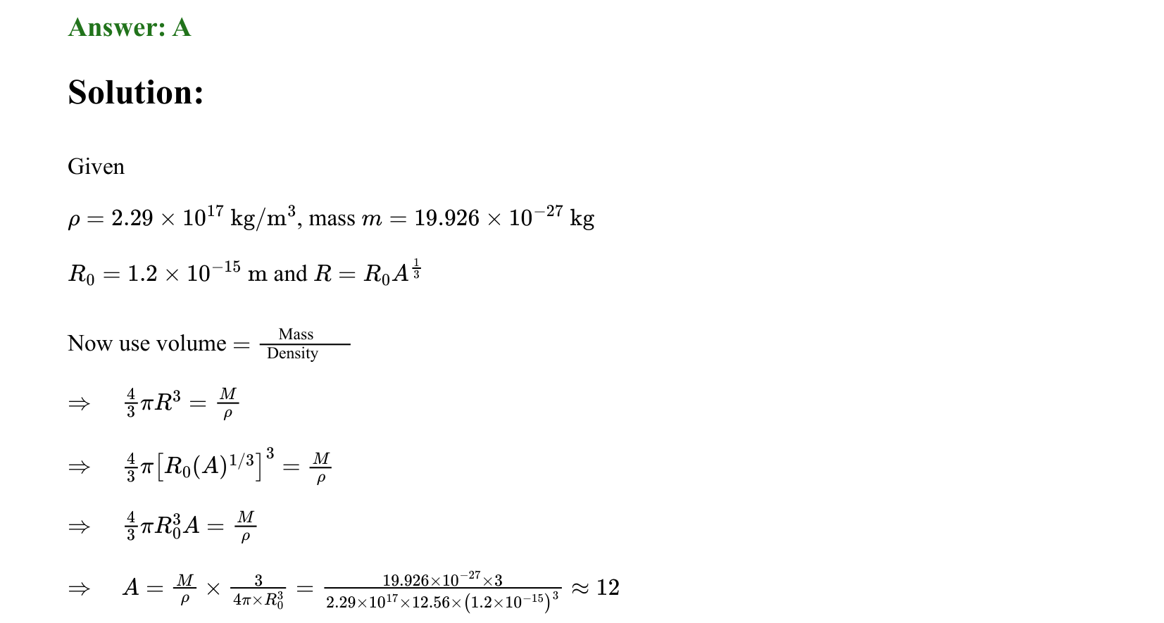 Atoms and Nuclei solution 1