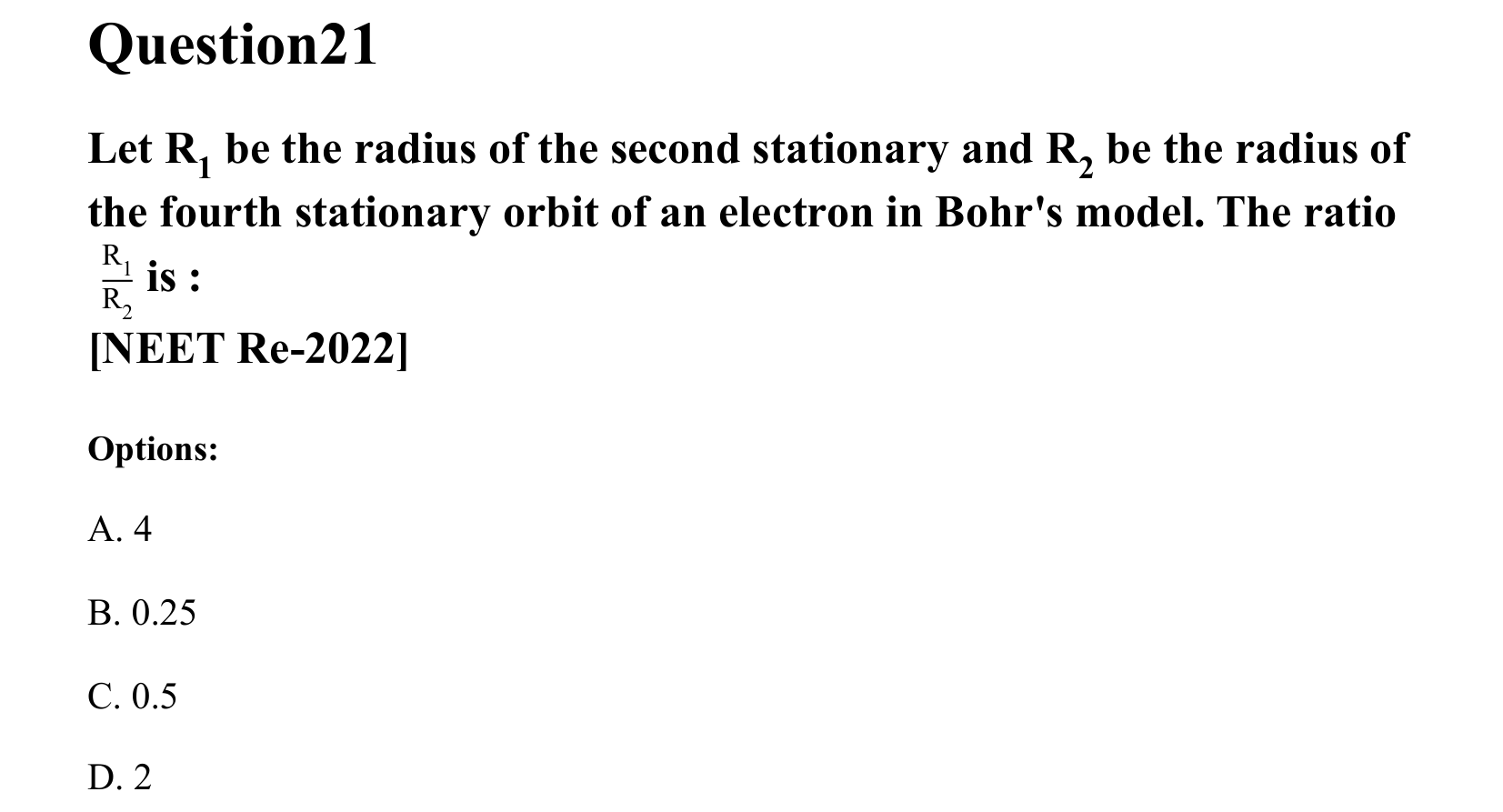 Atoms and Nuclei question 21