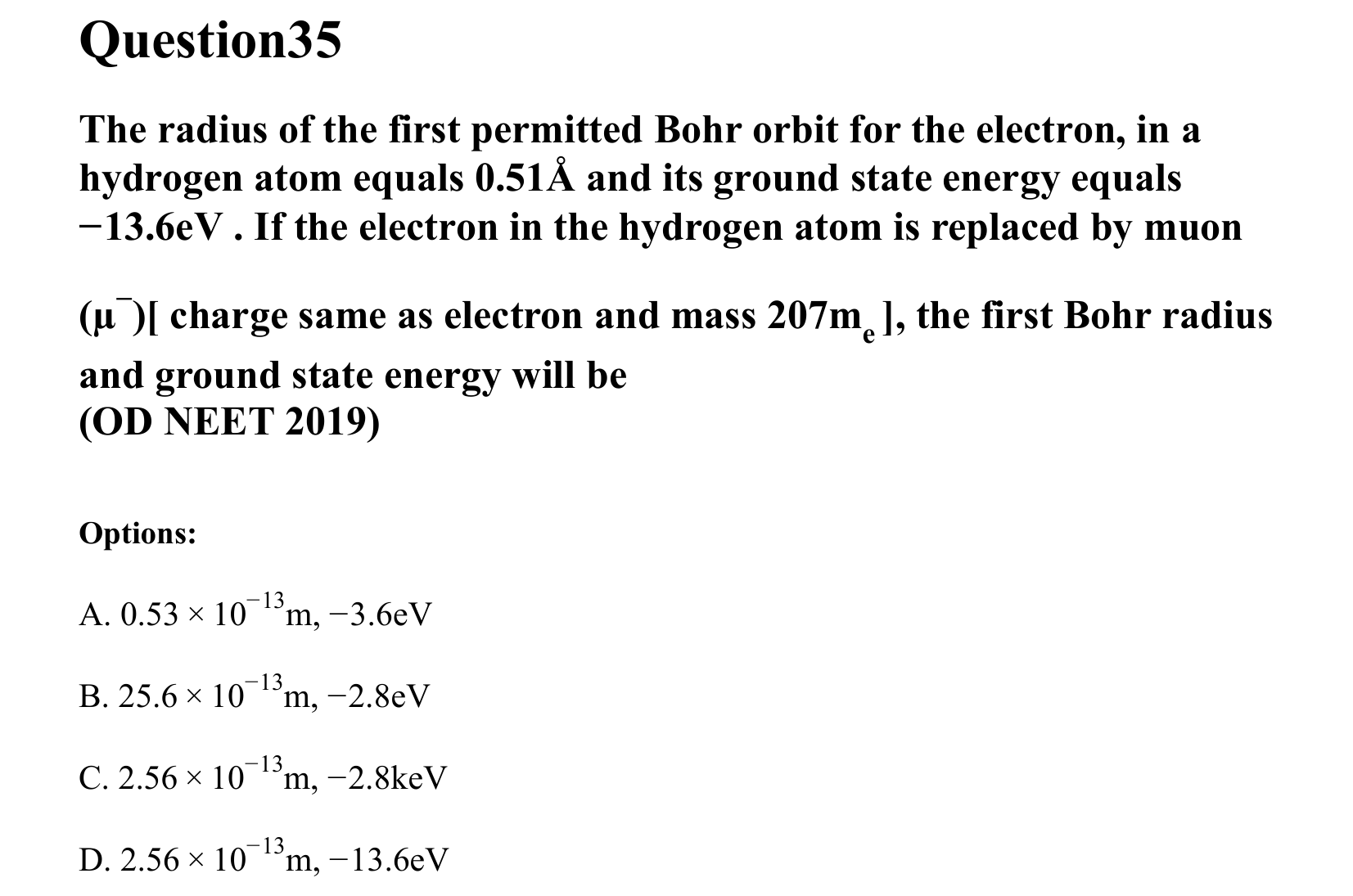 Atoms and Nuclei question 35