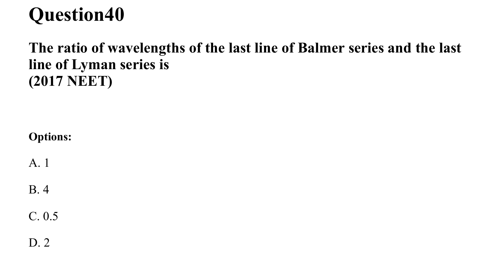 Atoms and Nuclei question 40