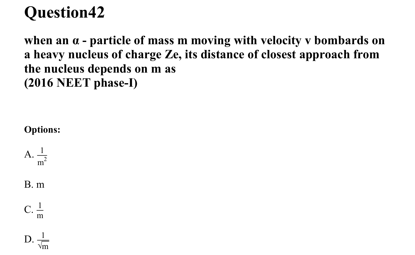 Atoms and Nuclei question 42