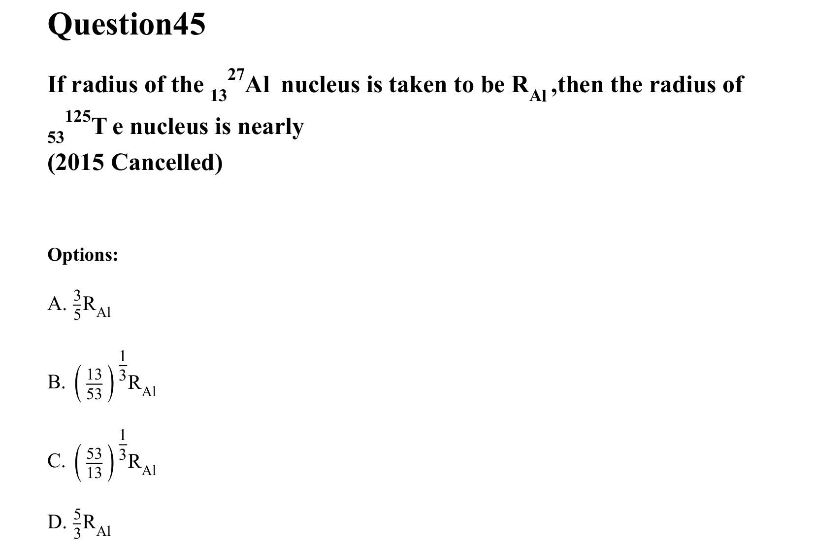 Atoms and Nuclei question 45