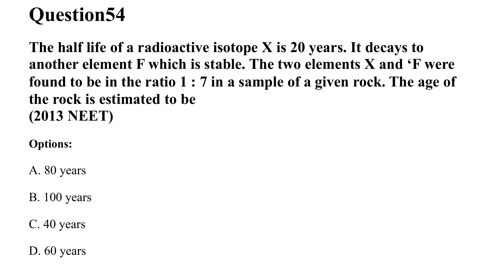 Atoms and Nuclei question 54
