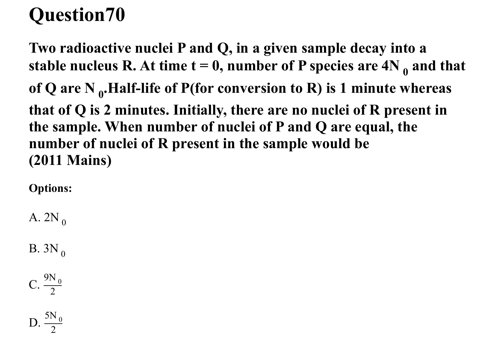 Atoms and Nuclei question 70
