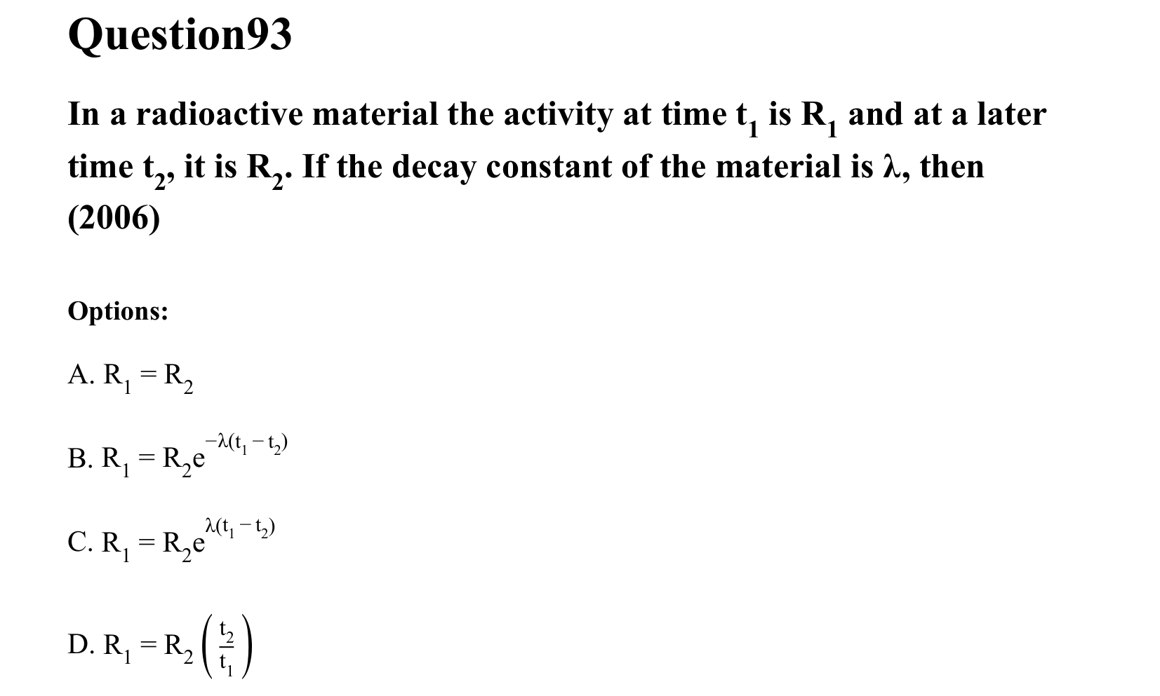 Atoms and Nuclei question 93