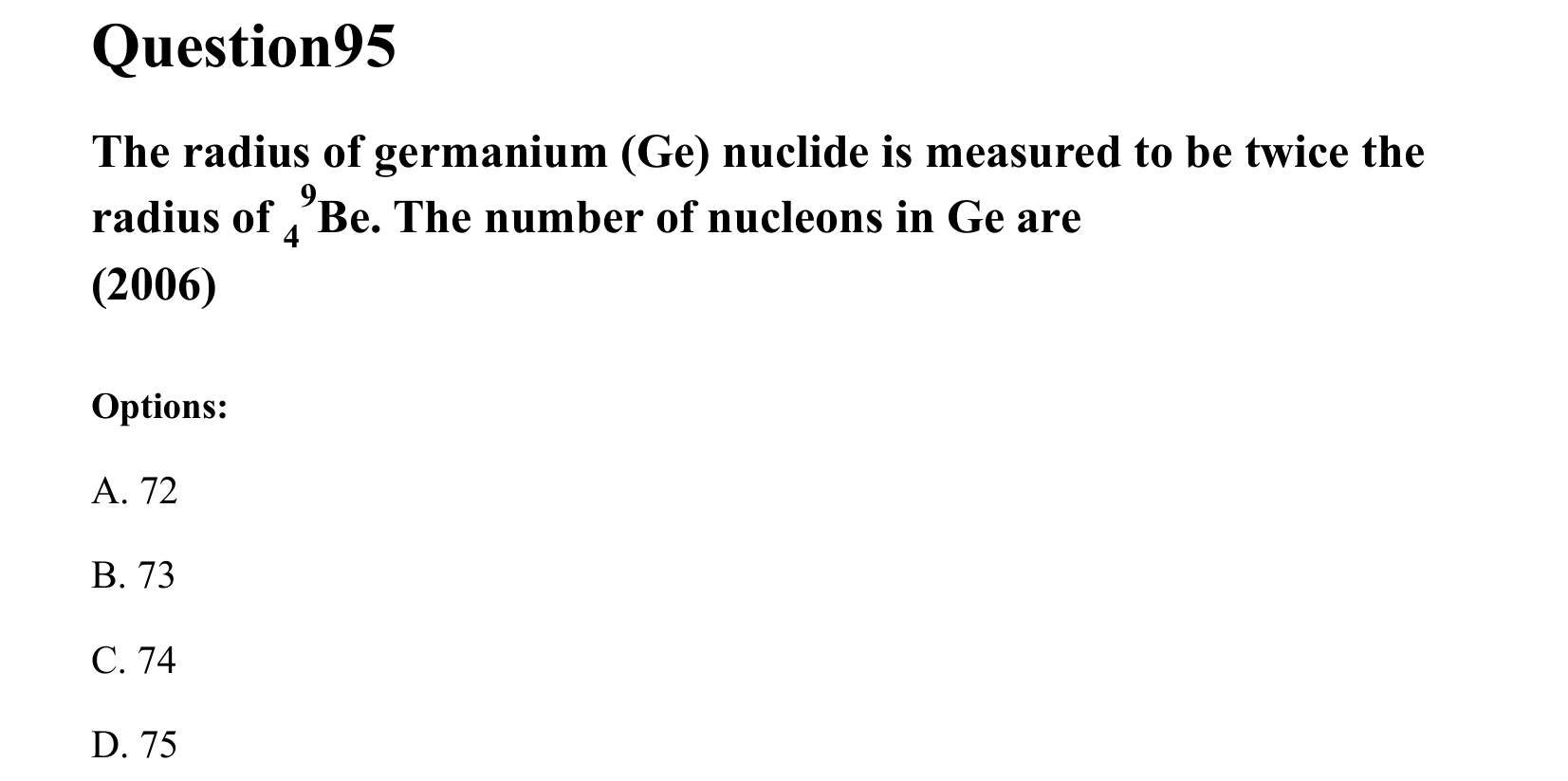 Atoms and Nuclei question 95
