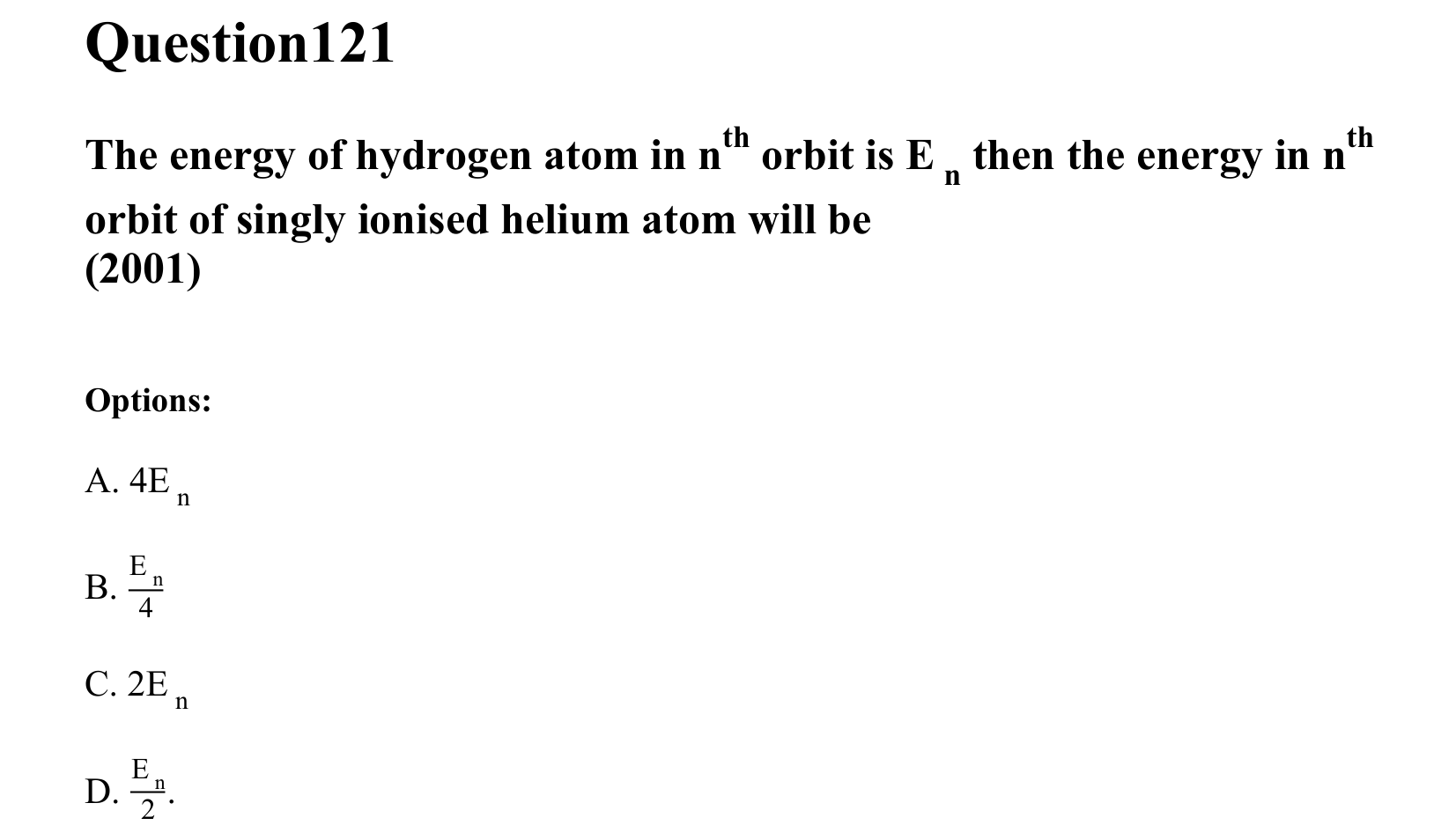 Atoms and Nuclei question 121