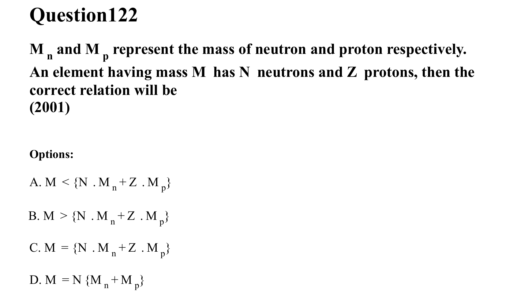 Atoms and Nuclei question 122