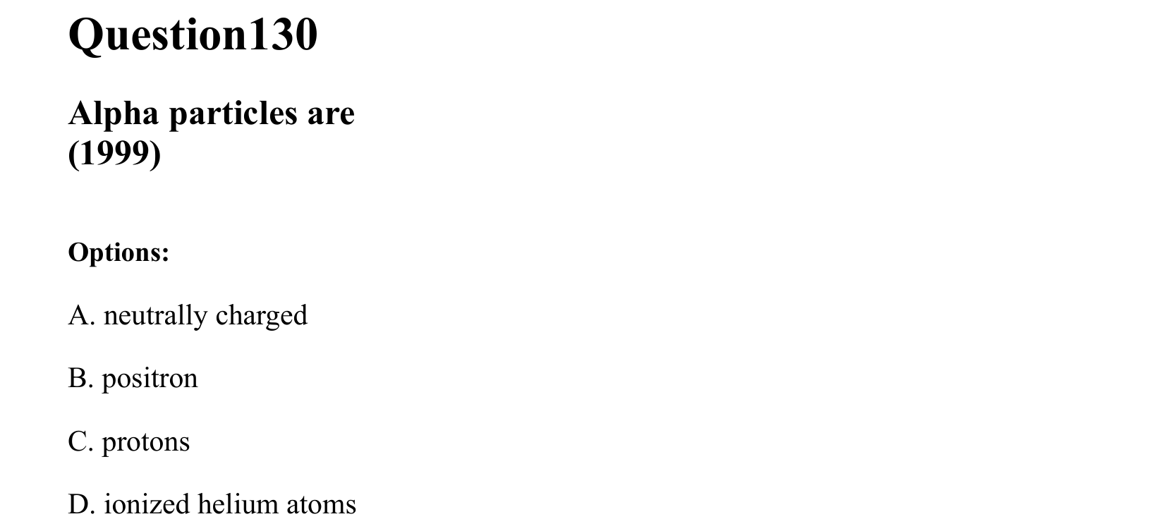Atoms and Nuclei question 130