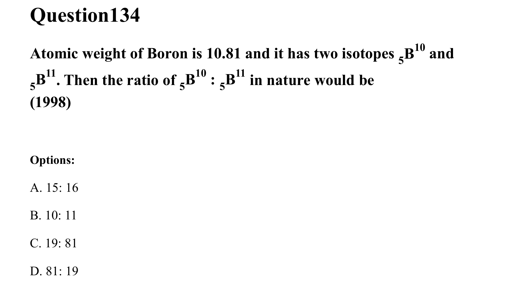 Atoms and Nuclei question 134