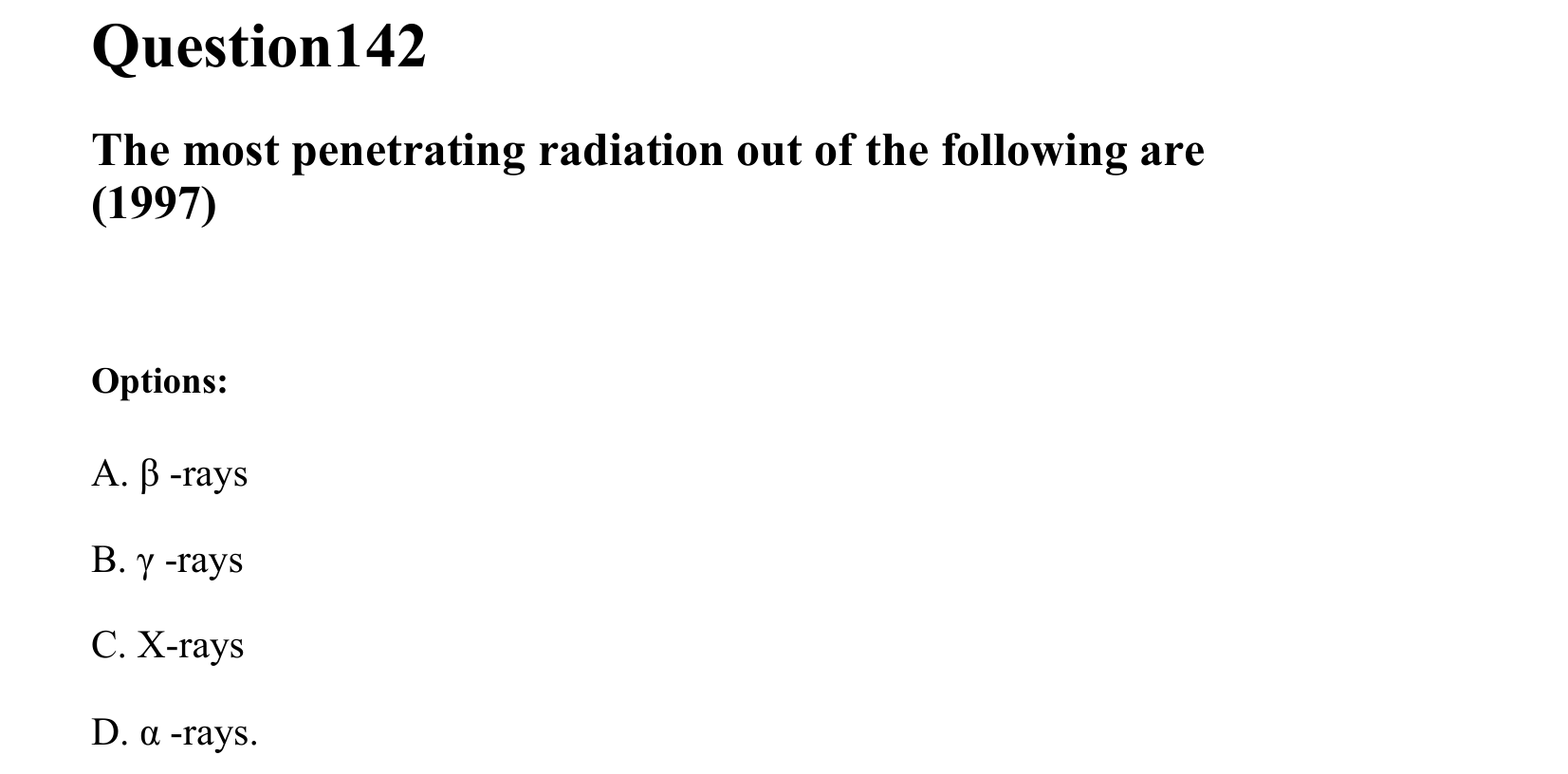Atoms and Nuclei question 142
