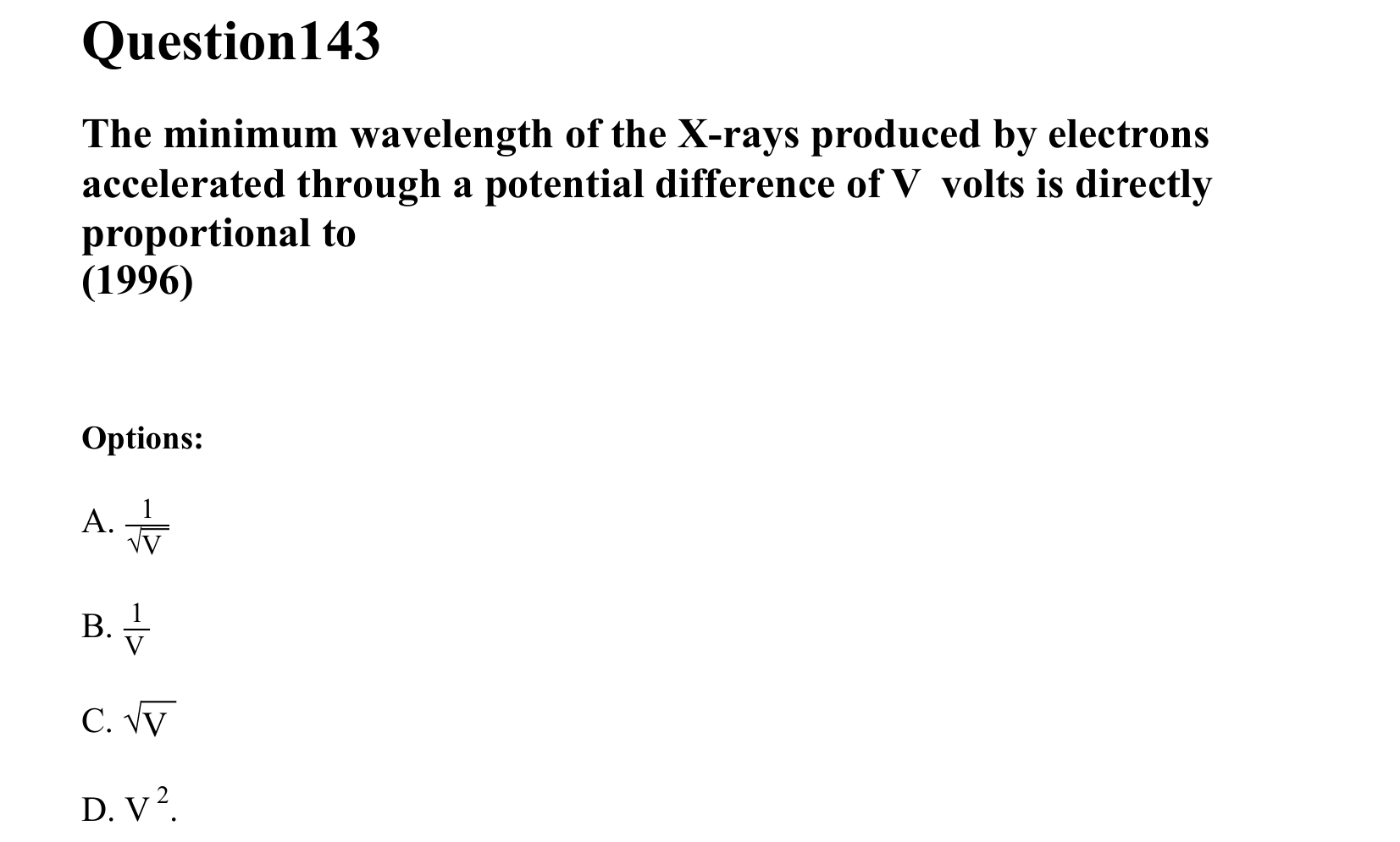 Atoms and Nuclei question 143