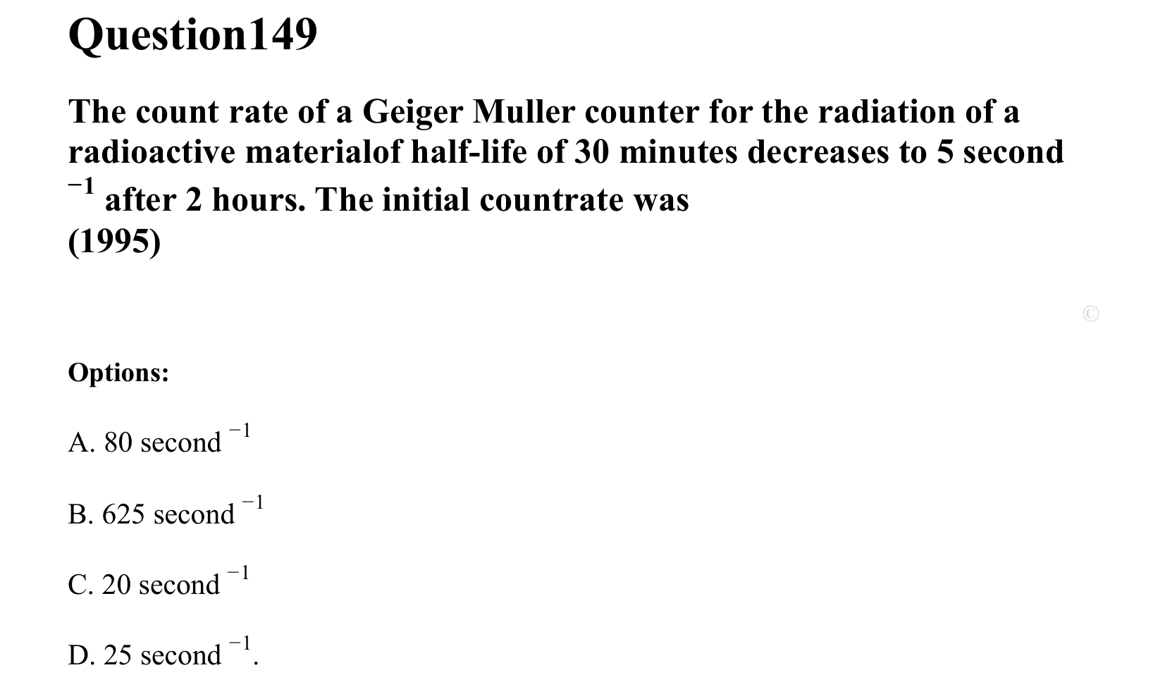 Atoms and Nuclei question 149