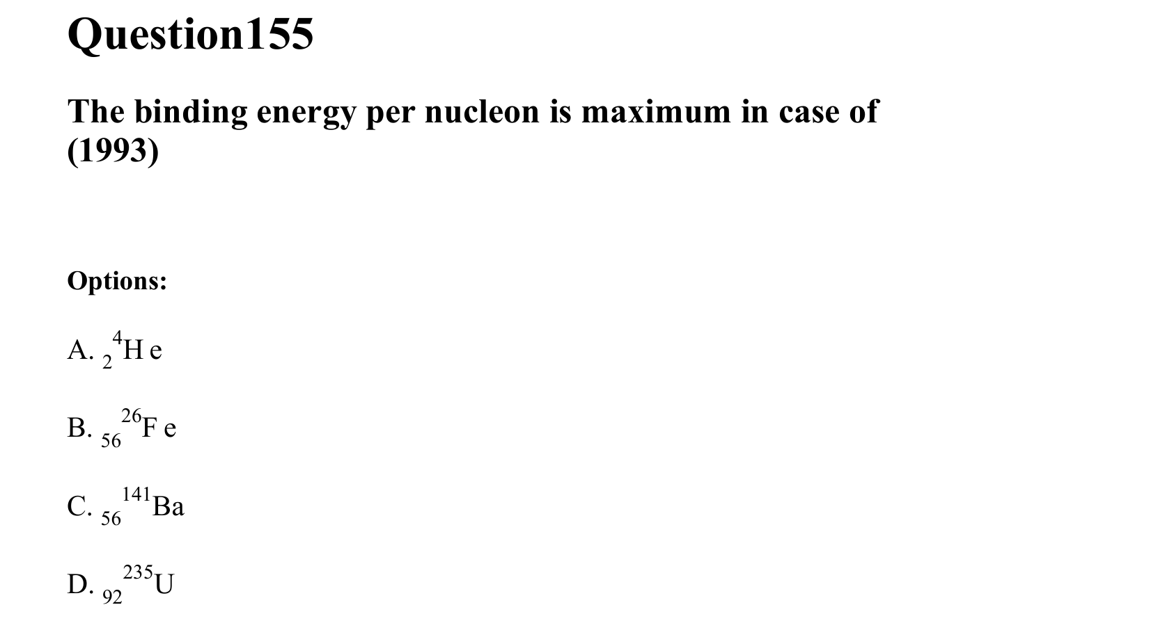 Atoms and Nuclei question 155
