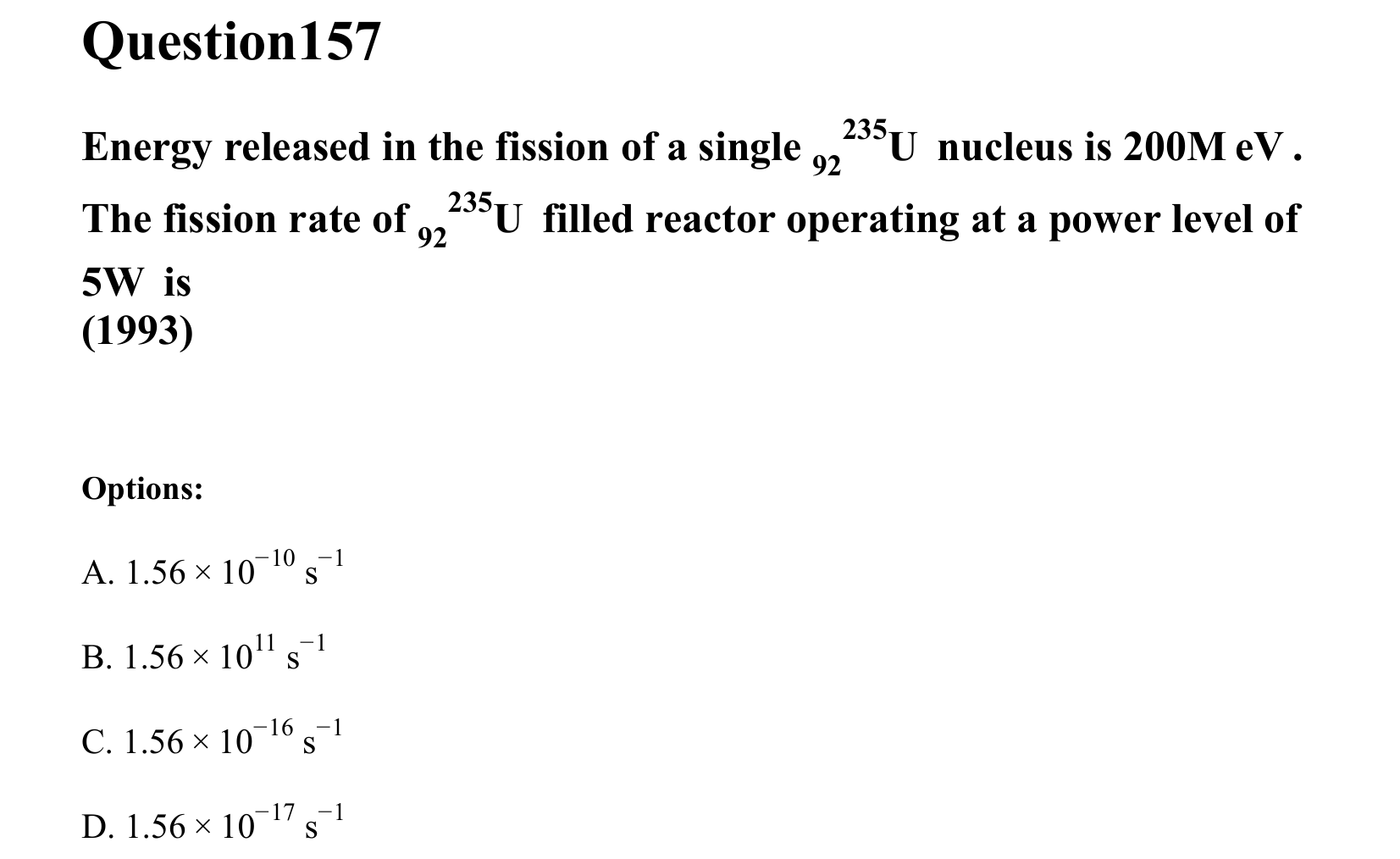 Atoms and Nuclei question 157