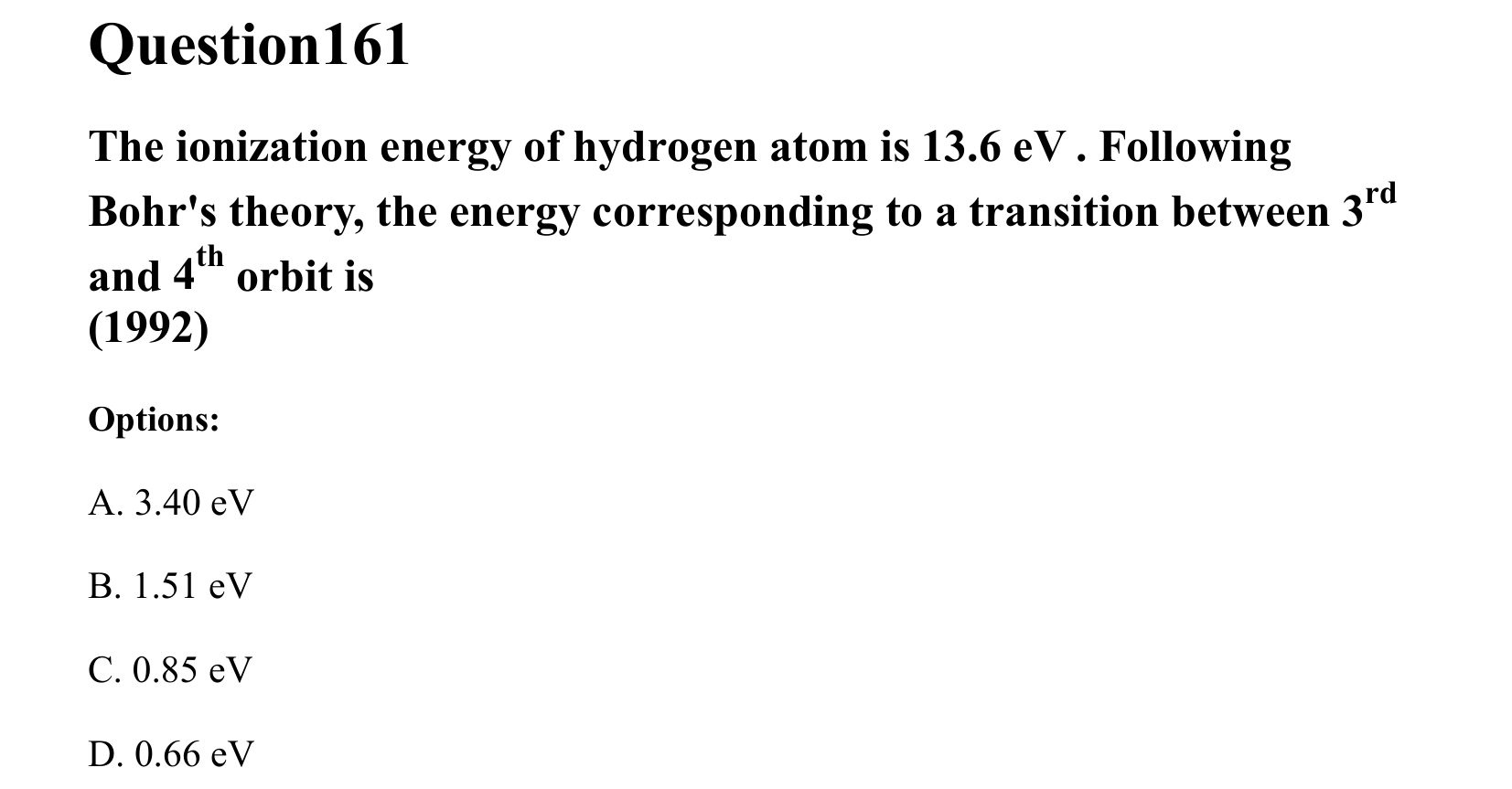Atoms and Nuclei question 161