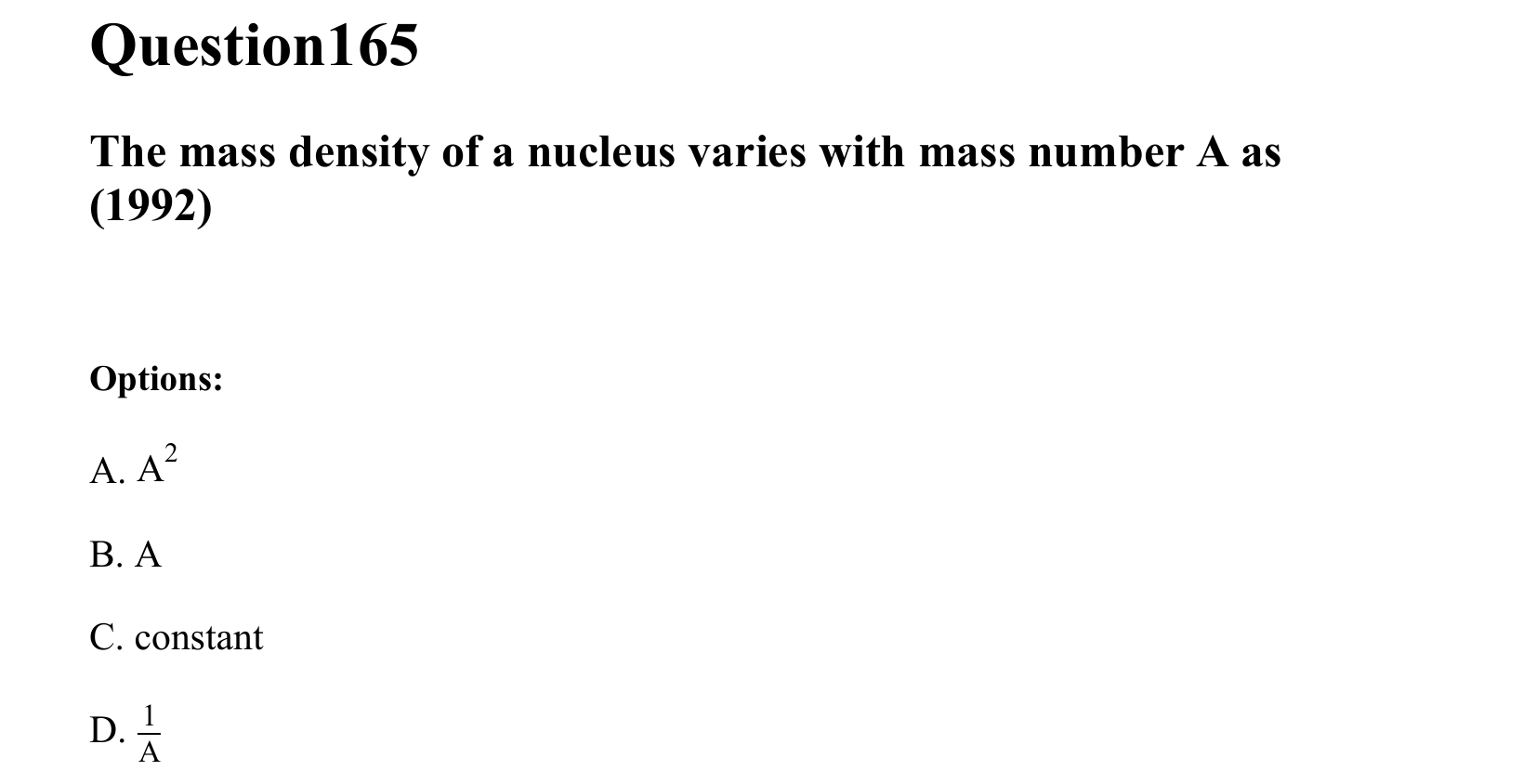 Atoms and Nuclei question 165