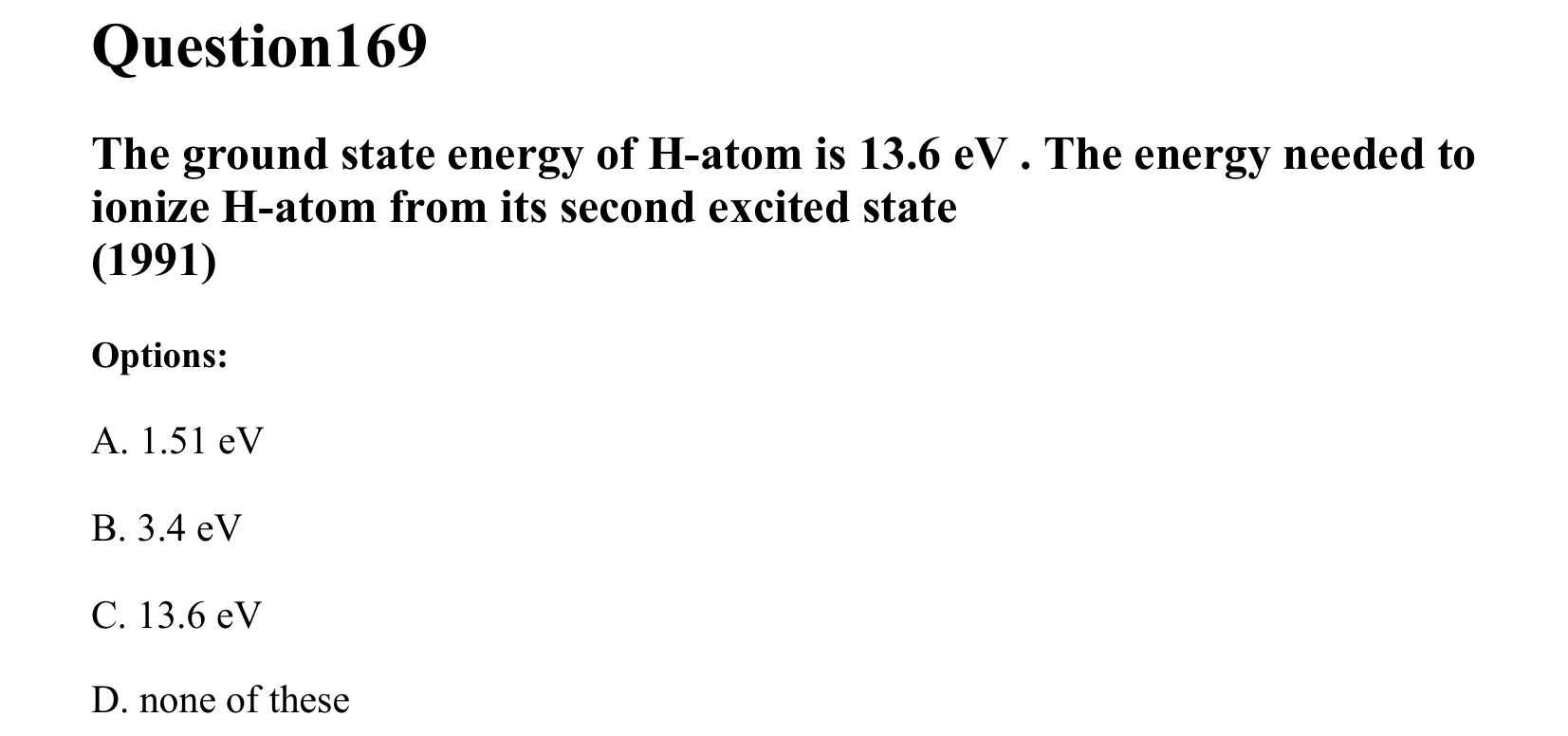 Atoms and Nuclei question 169