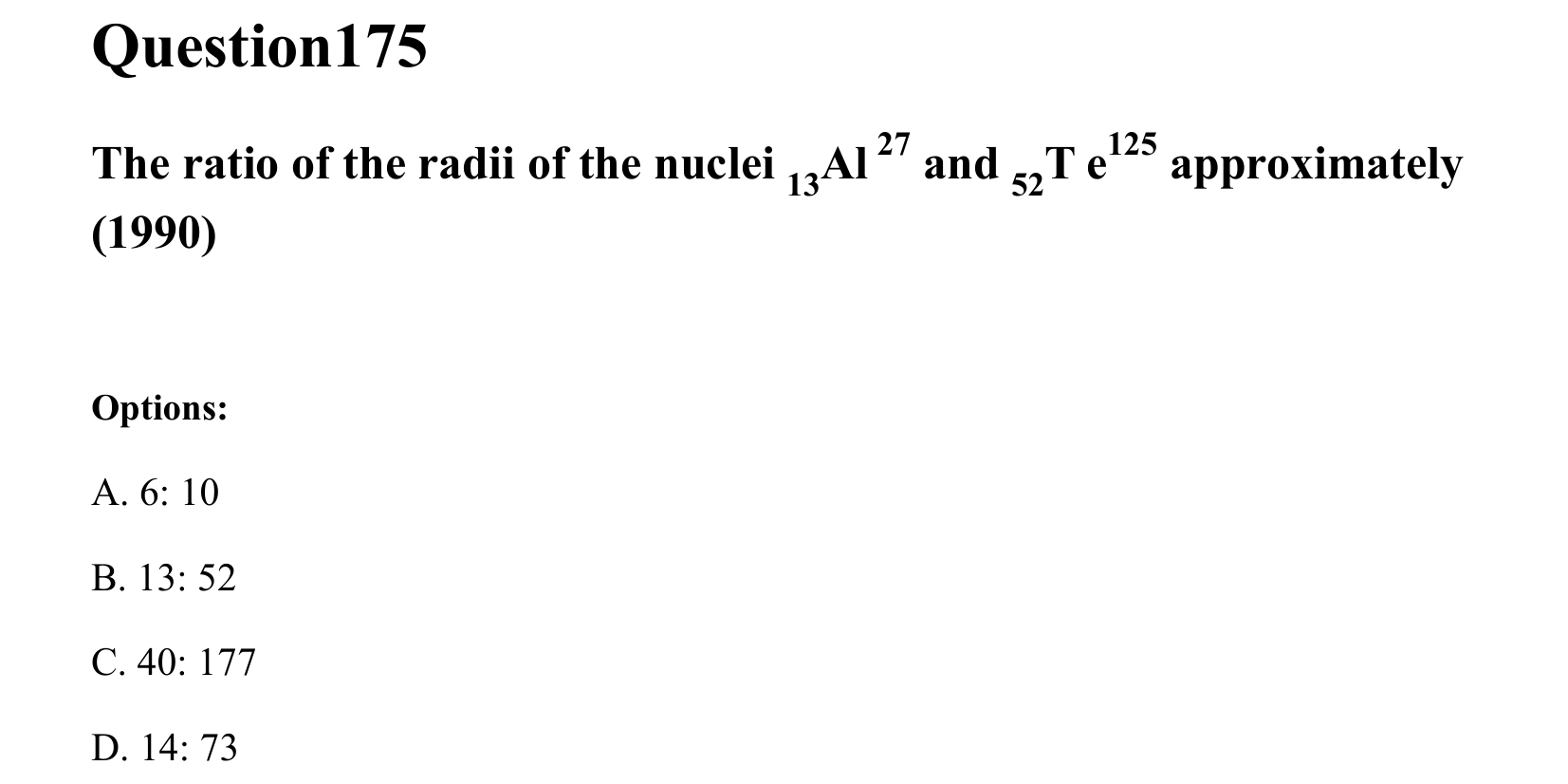 Atoms and Nuclei question 175