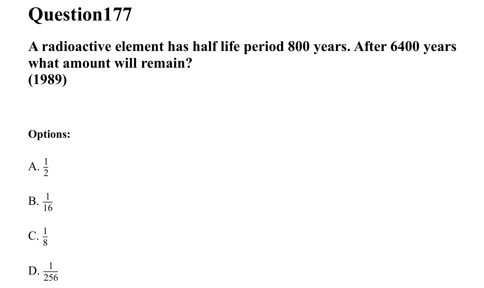 Atoms and Nuclei question 177