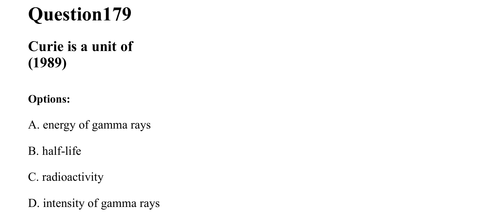Atoms and Nuclei question 179