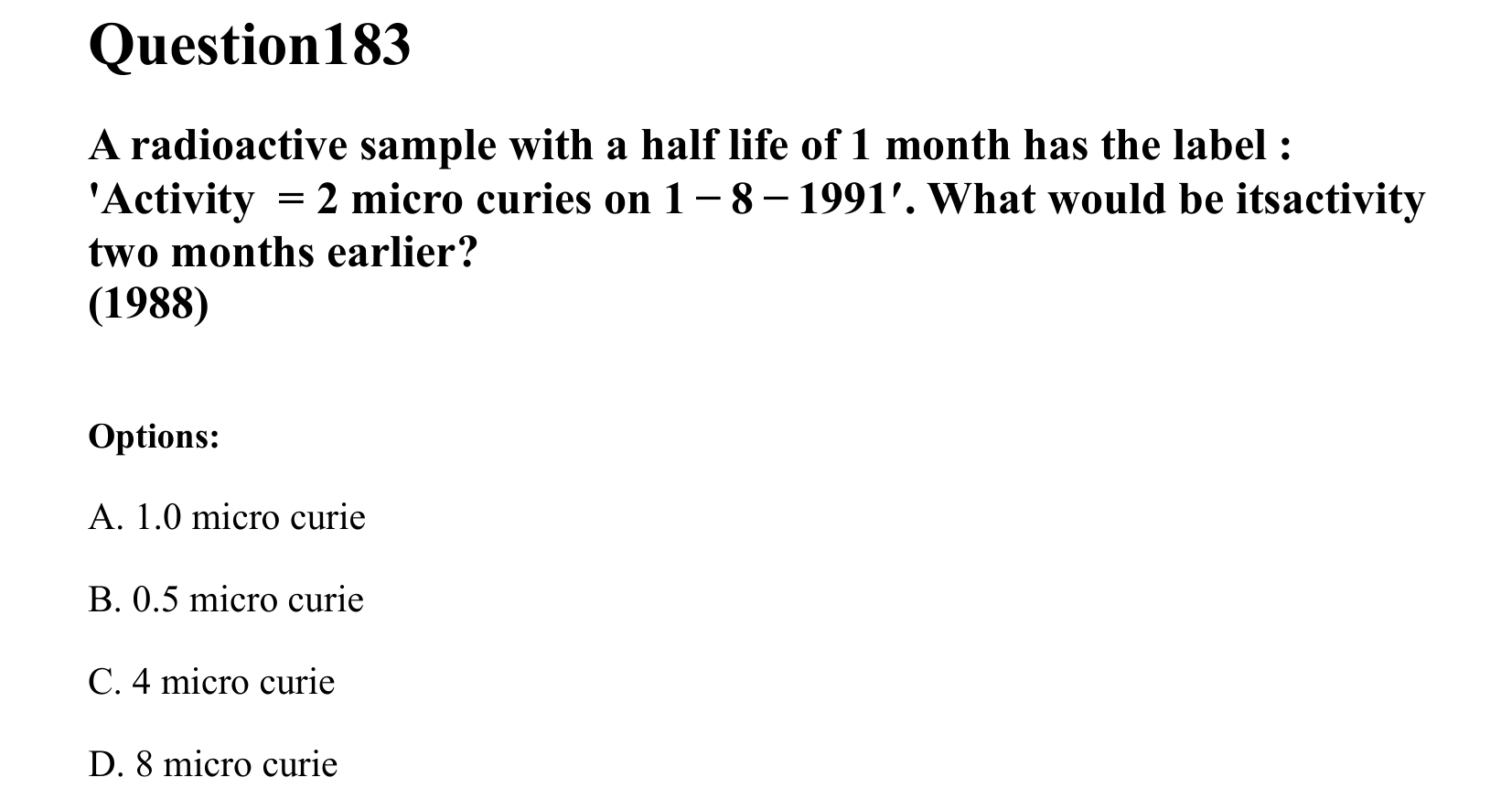Atoms and Nuclei question 183