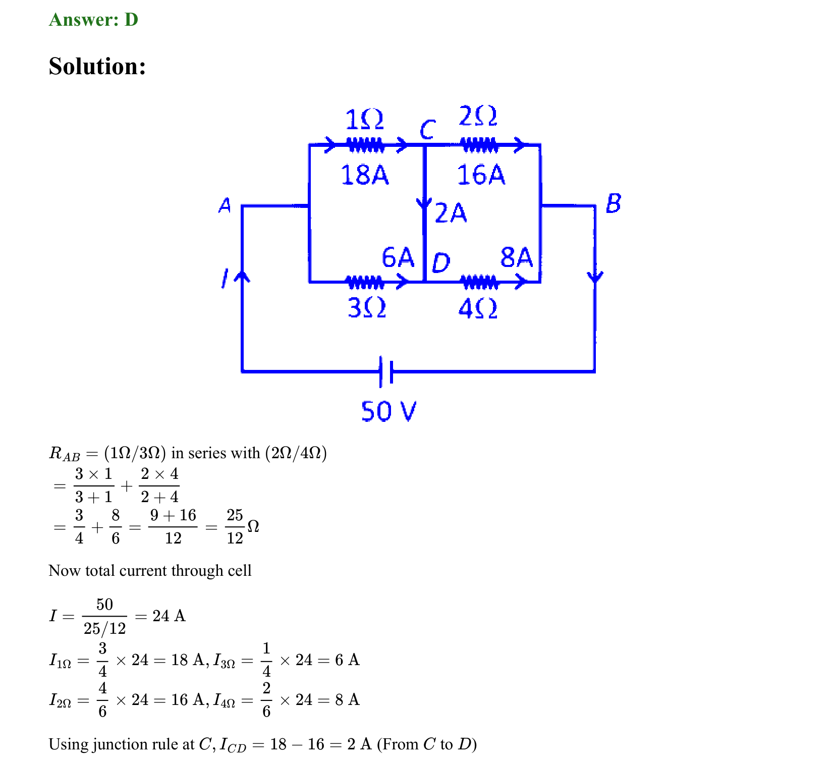 Current Electricity solution 7