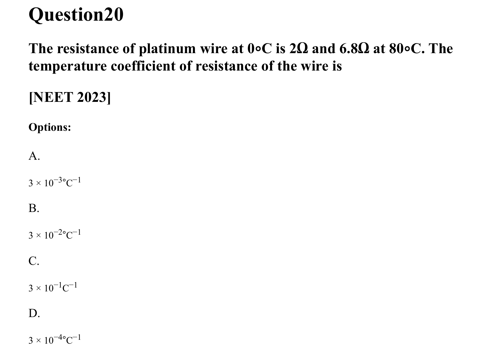 Current Electricity question 20