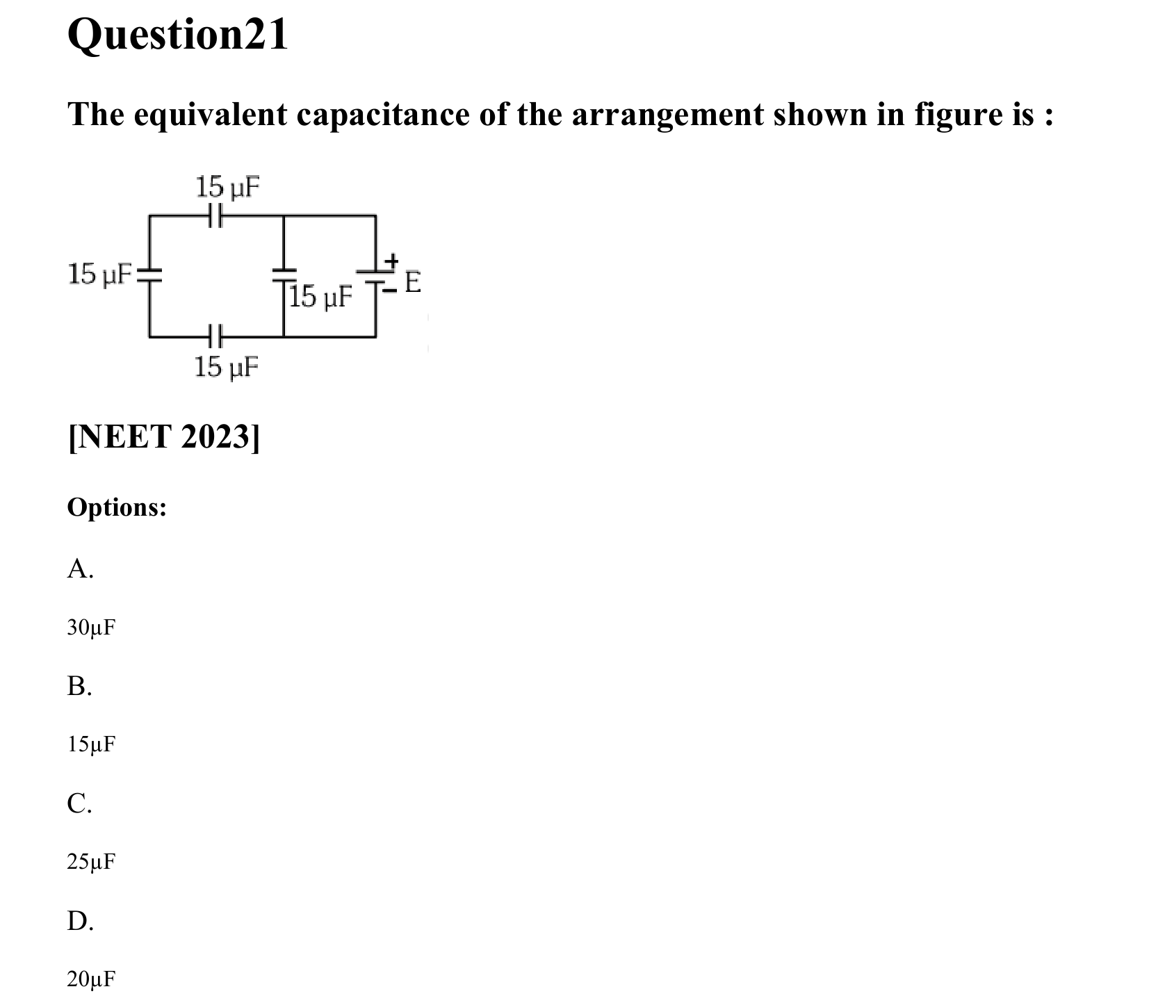Current Electricity question 21